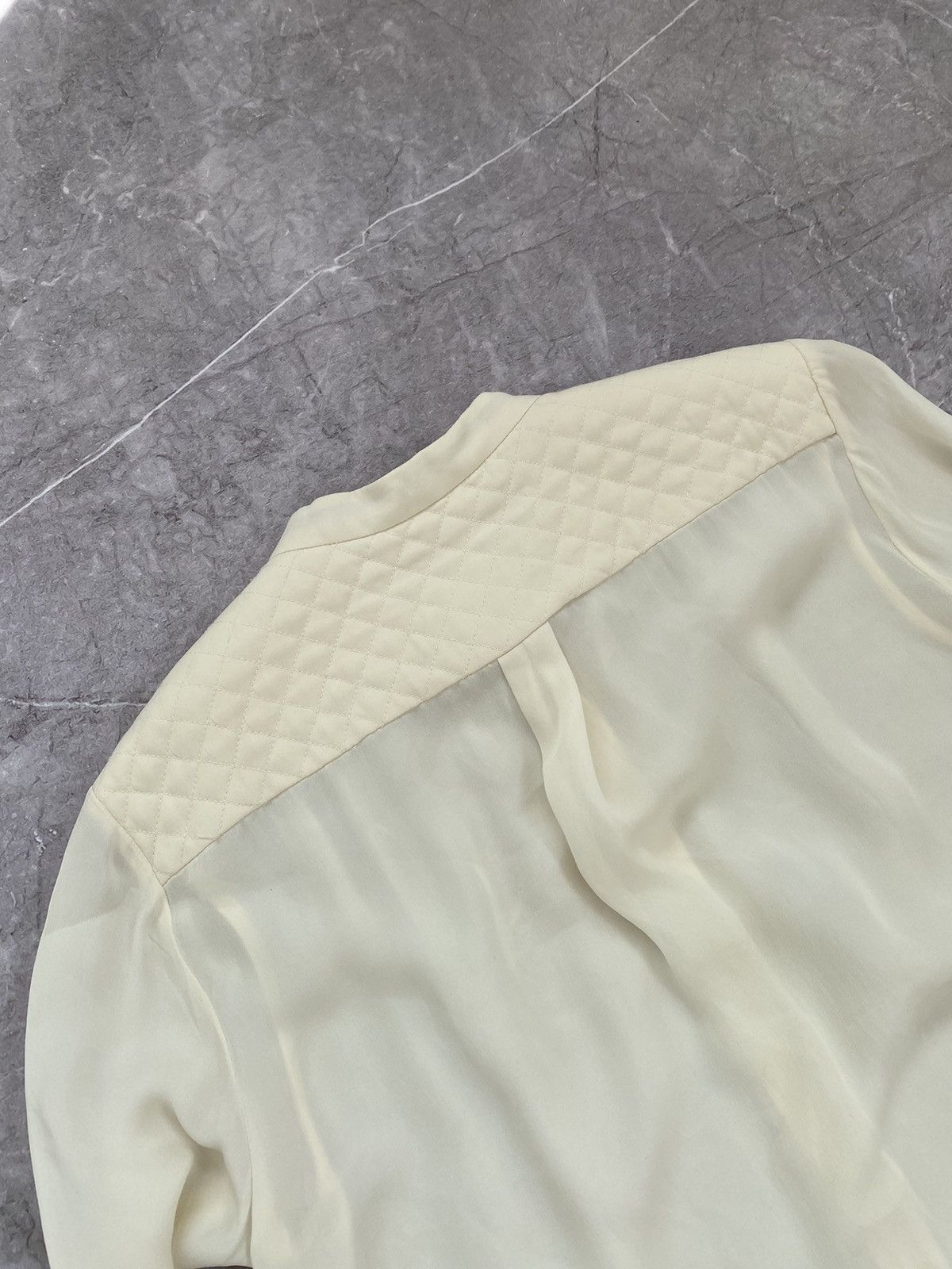 Chloe Chloe Sheer 100% Silk Blouse Long Sleeve Milk Made in France Size XS / US 0-2 / IT 36-38 - 15 Thumbnail