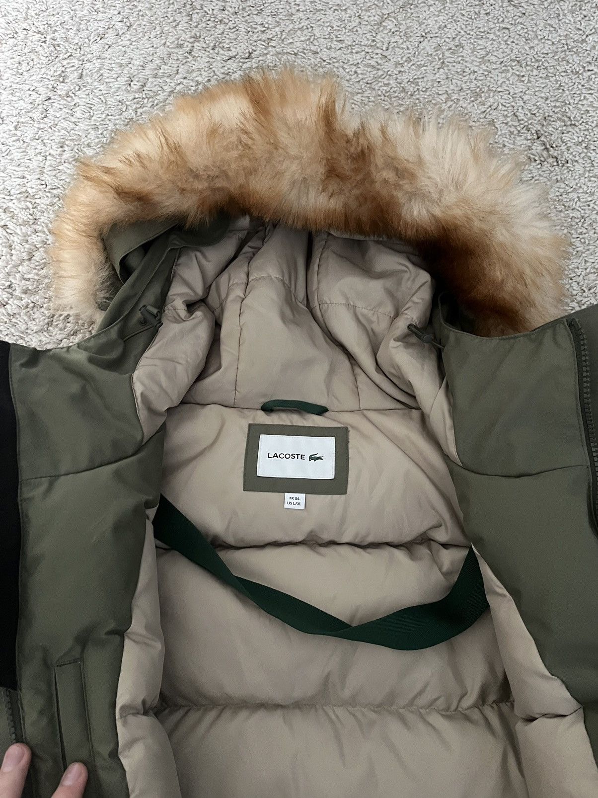 Lacoste Lacoste Winter Bomberjacket with Fur Size US L / EU 52-54 / 3 - 3 Thumbnail