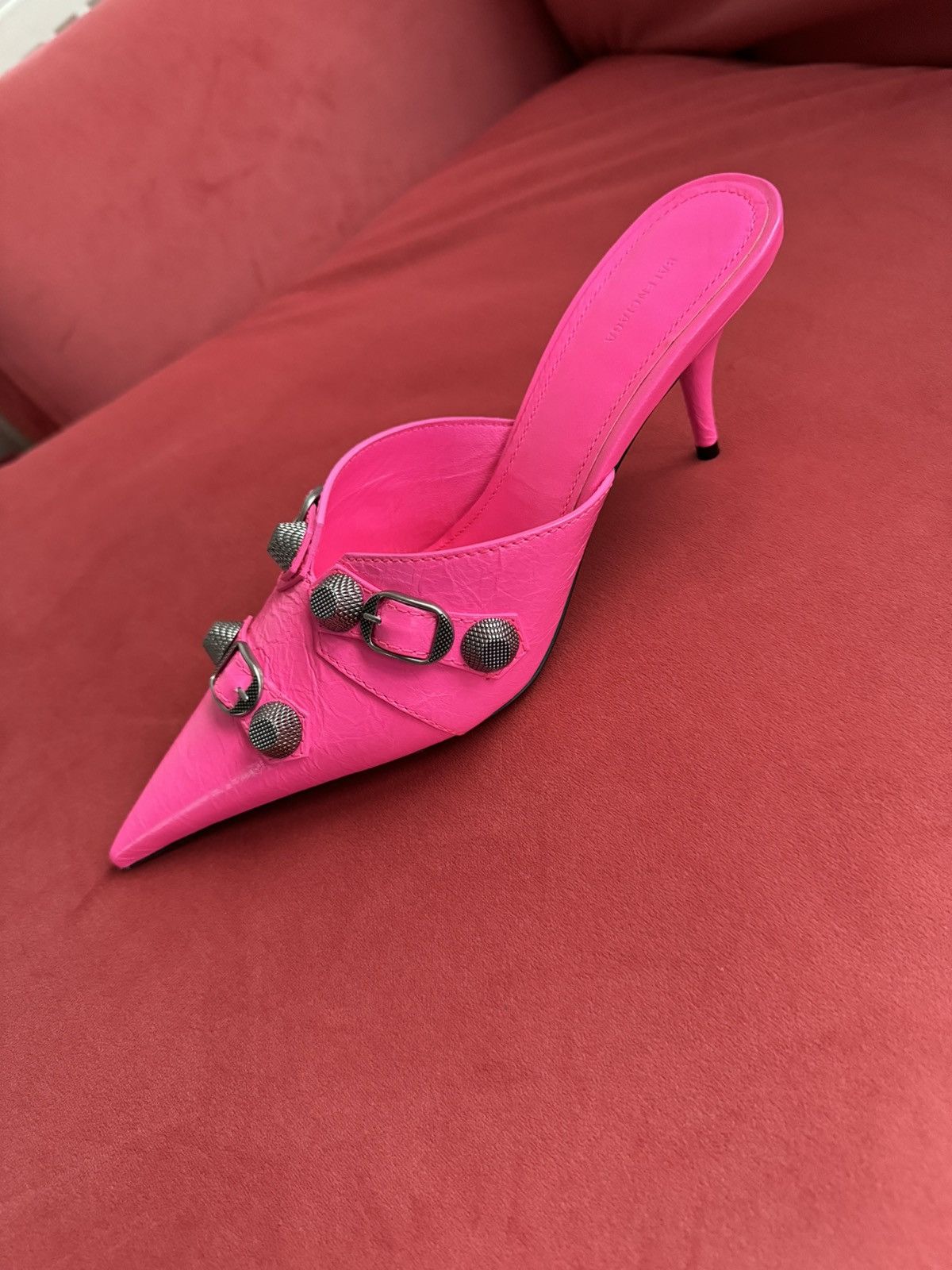 Balenciaga Balenciaga pink Cagole mules, size 38 It Size US 8 / IT 38 - 1 Thumbnail