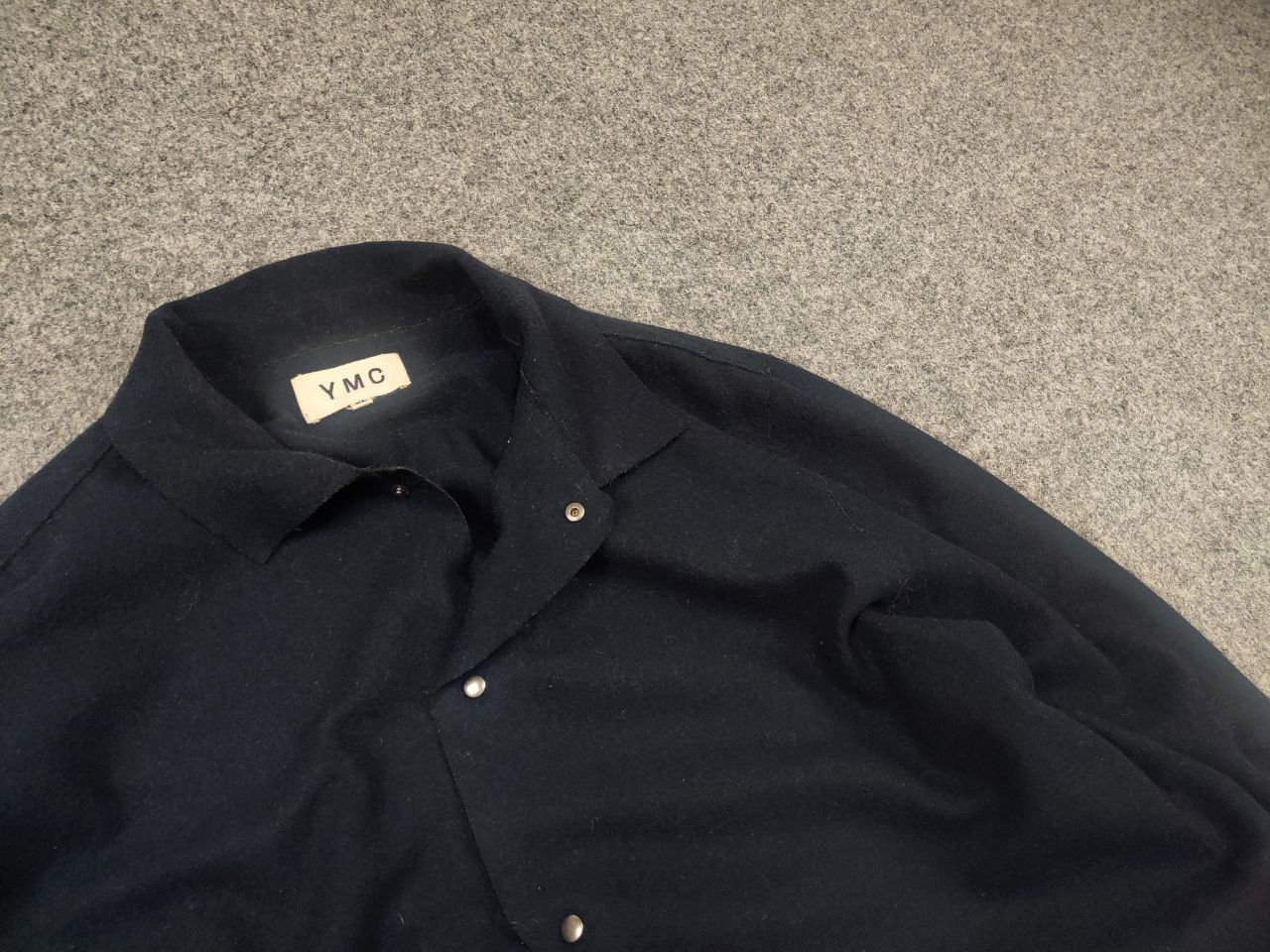 YMC YMC You Must Create Design Navy Thin wool overshot jacket Size US XL / EU 56 / 4 - 5 Thumbnail