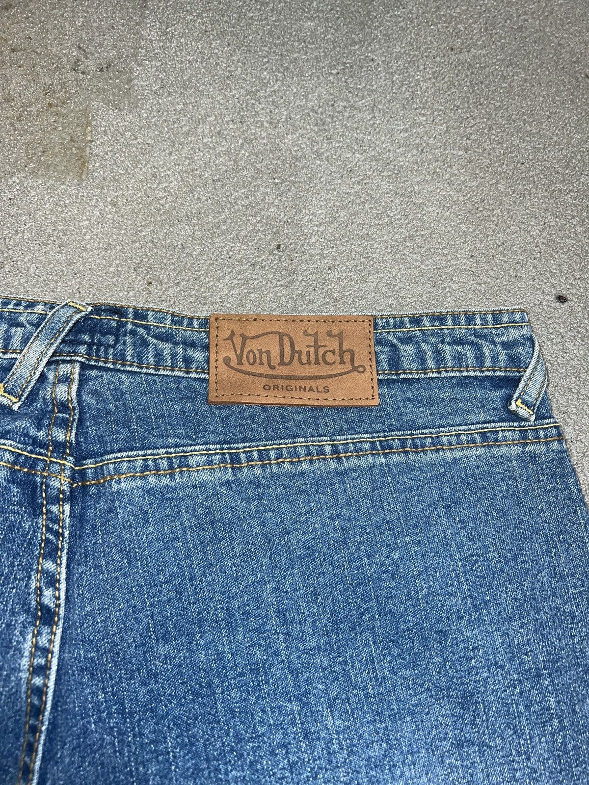 Vintage × Von Dutch Vintage y2k Von Dutch Big Print Sample Jeans Size 26" / US 2 / IT 38 - 6 Thumbnail