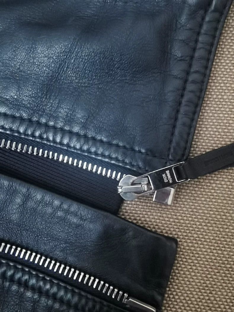 Dior Dior Homme Blue Leather Jacket with Hood Size US XL / EU 56 / 4 - 6 Thumbnail