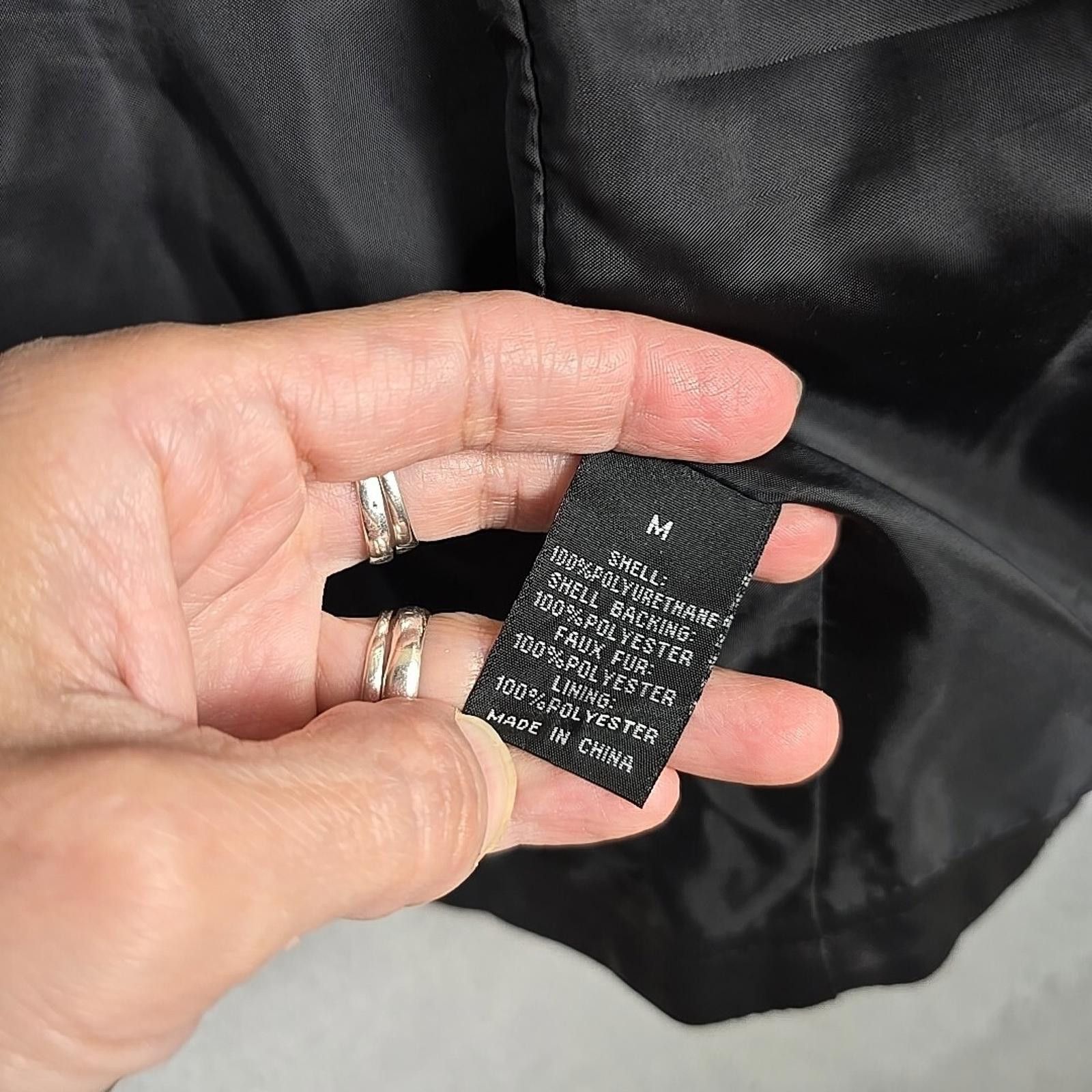 Other BACCINI Women's Faux Leather Black Size Medium Jacket Size M / US 6-8 / IT 42-44 - 8 Thumbnail