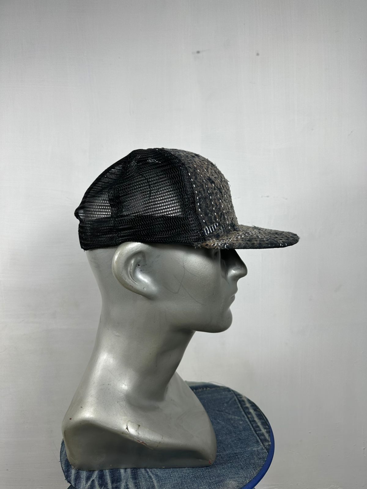 Handmade 🔥 Custom Made Distressed Patchwork Boro Trucker Hats Size ONE SIZE - 11 Thumbnail