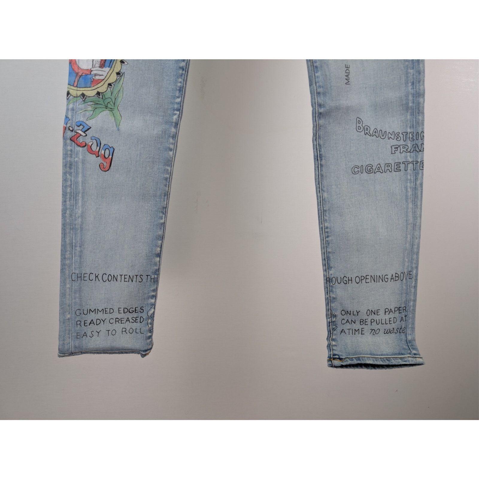 Amiri o1rshd1 Zig Zag Jean Denim Jeans in Light Indigo 34 Size US 34 / EU 50 - 4 Thumbnail