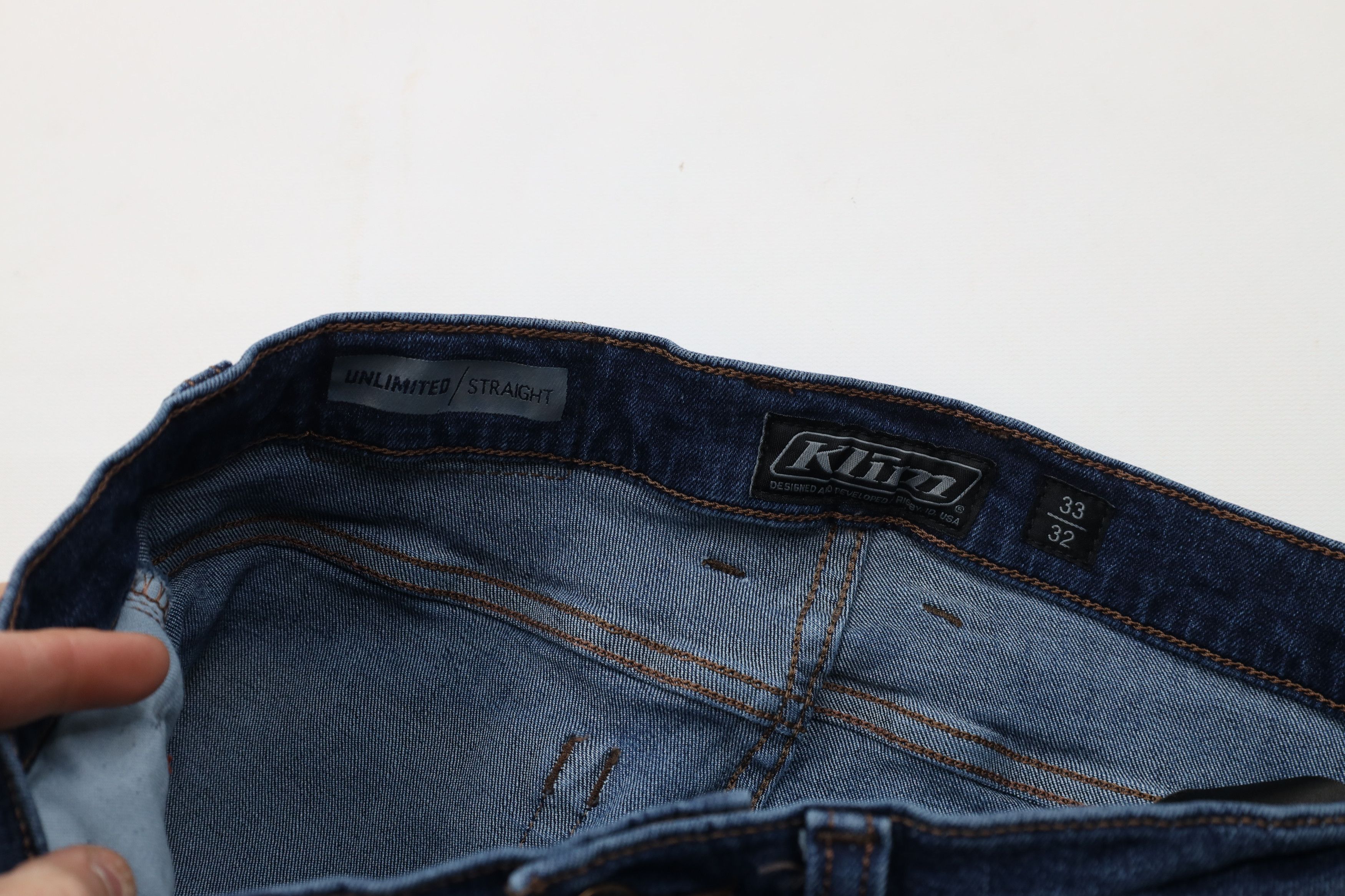 Vintage Klim Motorcycle Racing Covec Unlimited Straight Denim Jeans Size US 33 - 10 Thumbnail