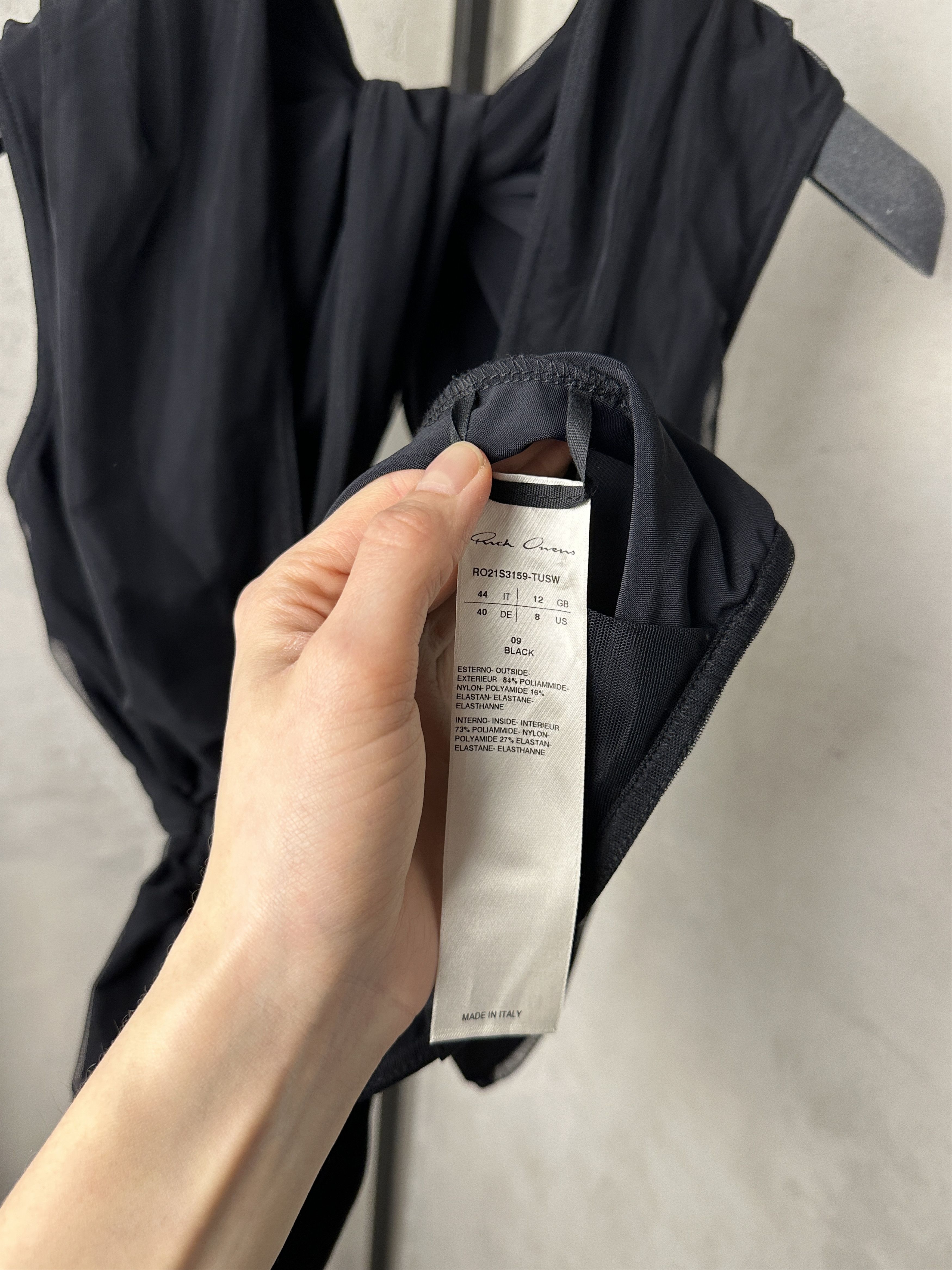 Rick Owens Rick Owens Phlegethon SS21 Glory Bather Black Bodysuit Size M / US 6-8 / IT 42-44 - 8 Thumbnail