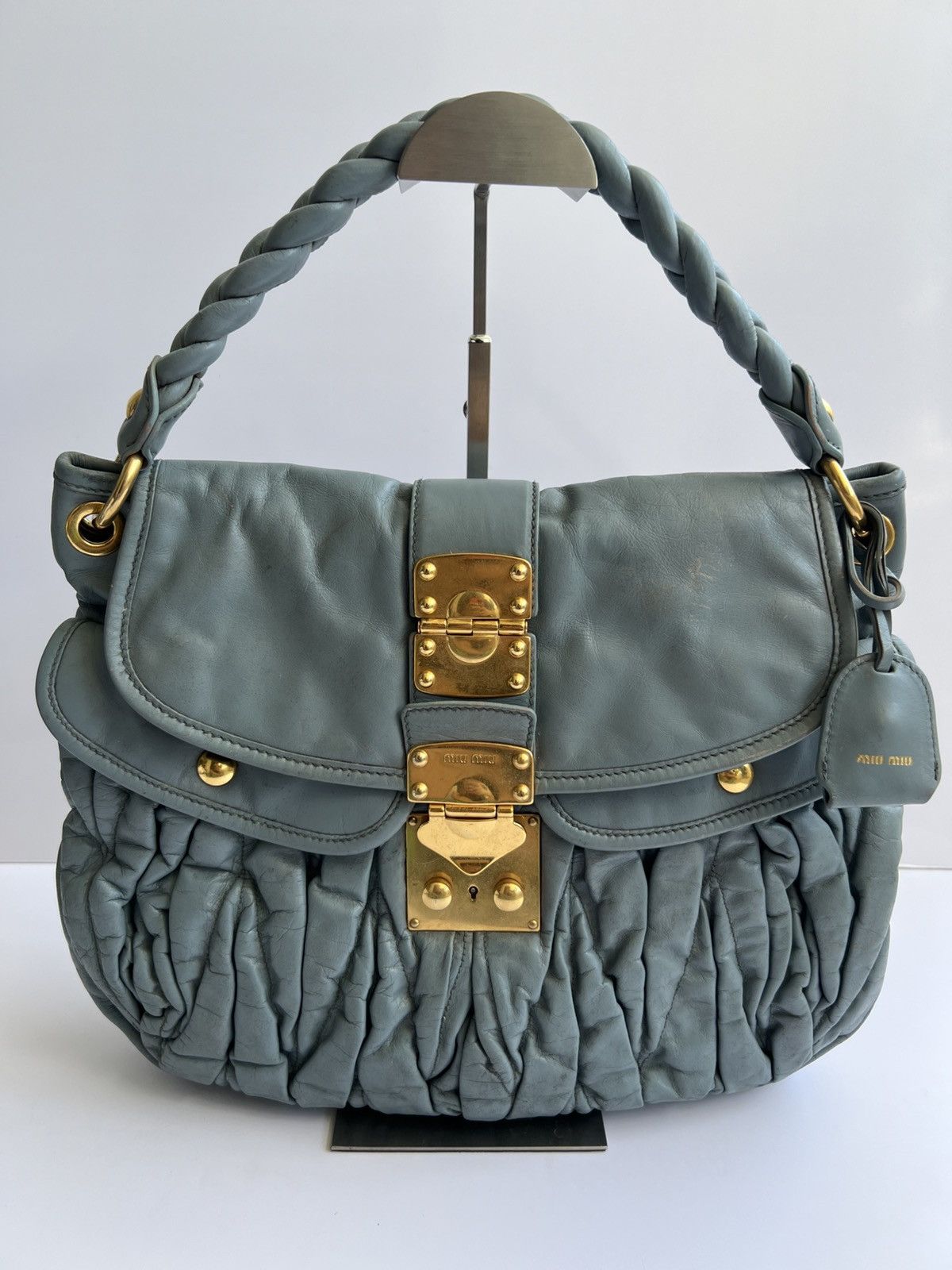 Miu Miu Miu Miu - Matellase Coffer Hobo Bag Size ONE SIZE - 1 Thumbnail