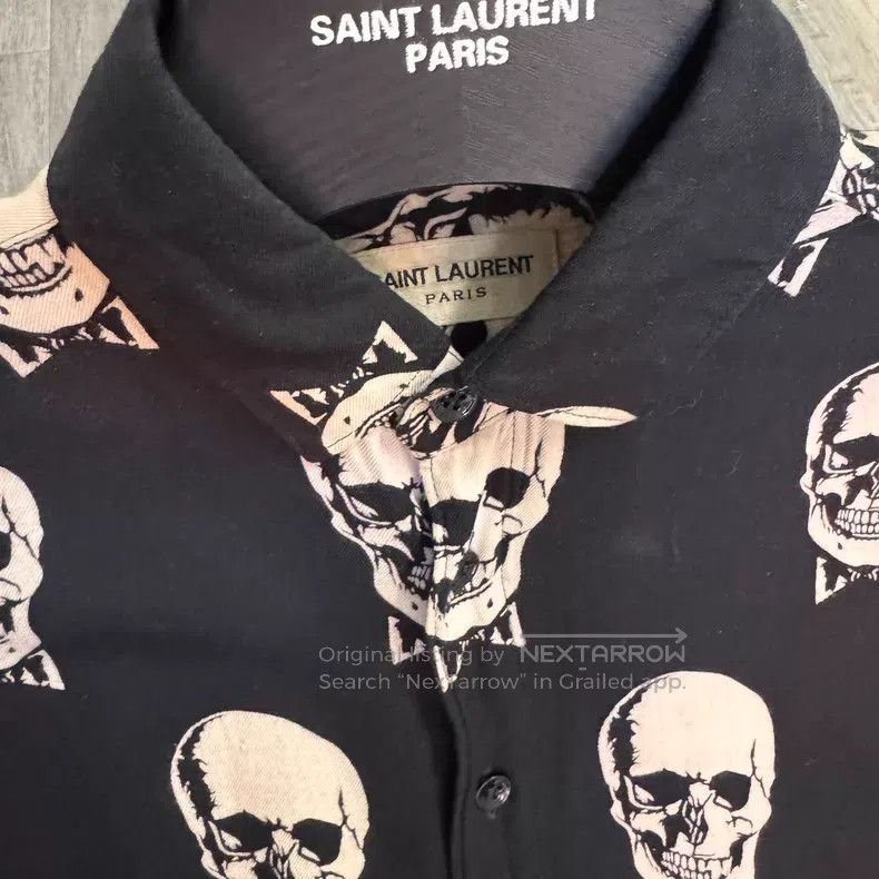 Saint Laurent Paris Saint Laurent Paris Skull Shirt F40 i Size S / US 4 / IT 40 - 4 Thumbnail