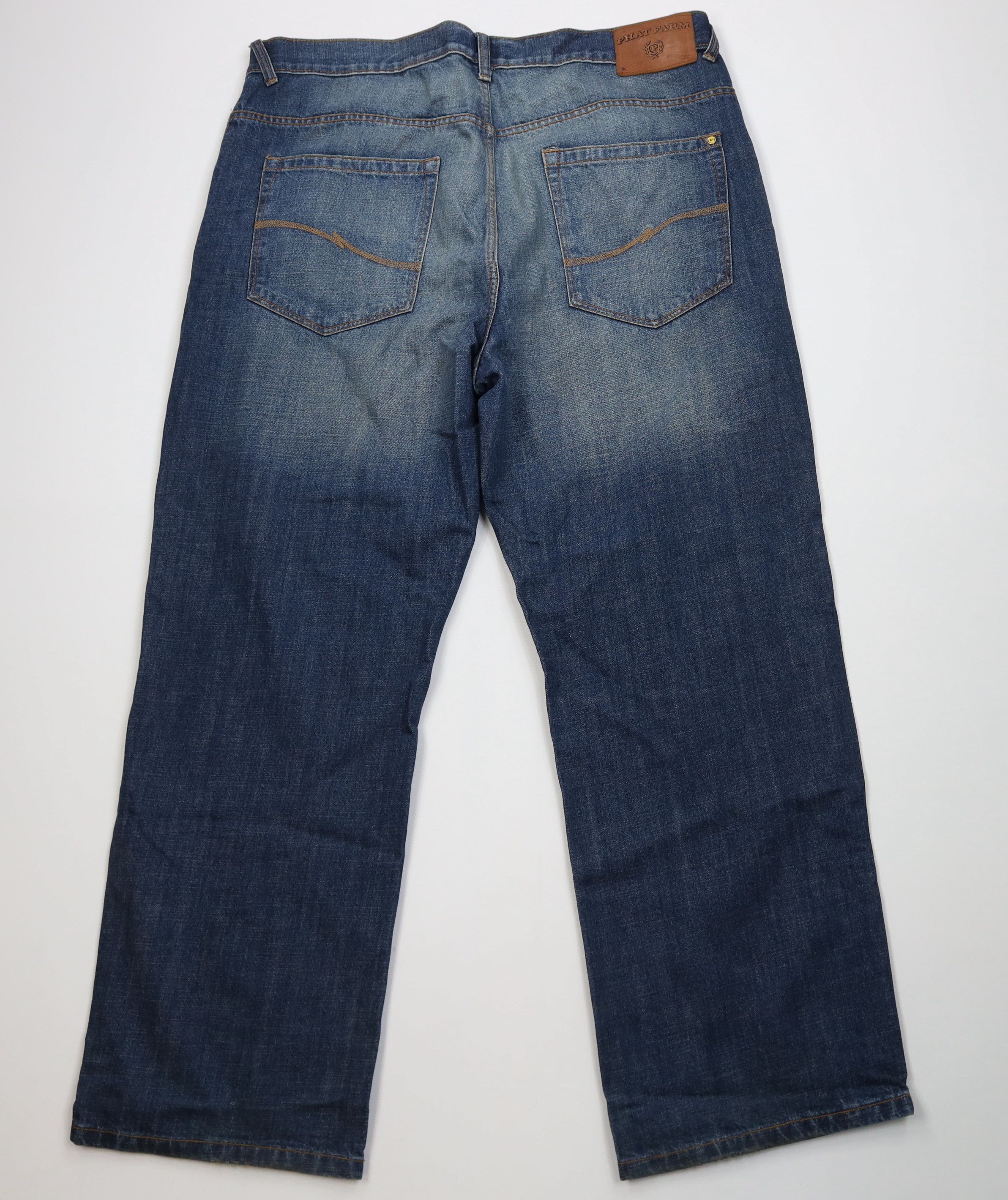 Phat Farm Vintage 90s Y2K Phat Farm Wide Leg Denim Jeans Blue Cotton Size US 40 / EU 56 - 9 Thumbnail