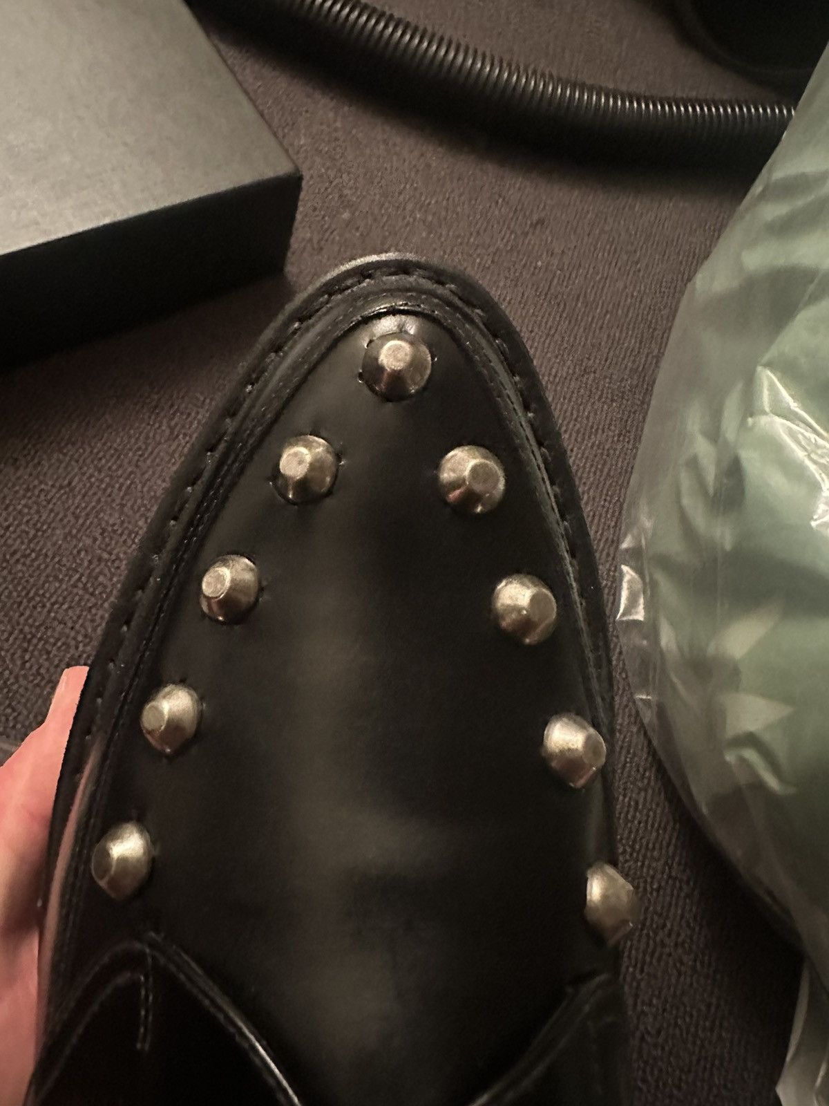Saint Laurent Paris *Holy Grail* FW14 Saint Laurent studded creepers BNIB Hedi Size US 12 / EU 45 - 22 Thumbnail