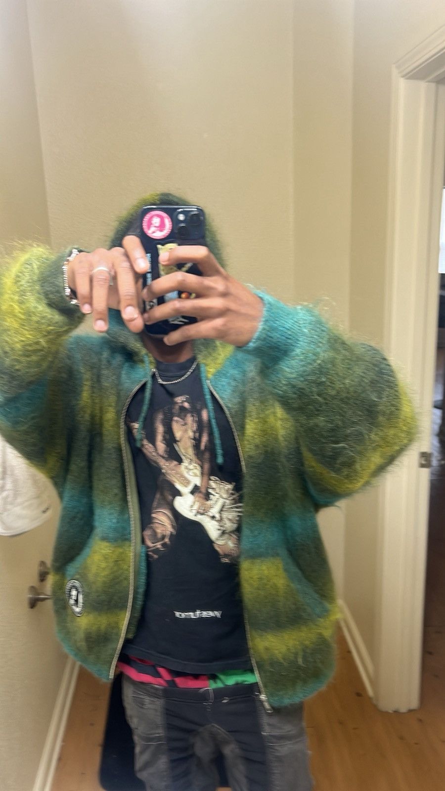 Hysteric Glamour × Supreme Supreme Hysteric Glamour Mohair Zip Up Hooded Sweater Size US L / EU 52-54 / 3 - 2 Thumbnail