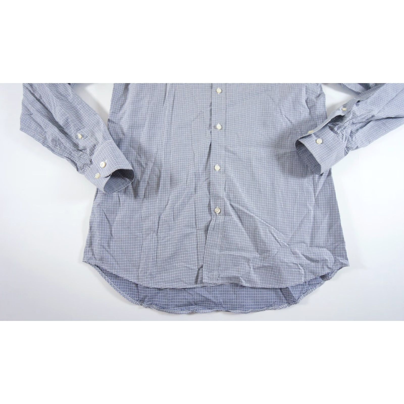 Etro VINTAGE ETRO Men's Button-Up Shirt Long Sleeve Collared Cotton Blue Preppy 38 Italy Size US M / EU 48-50 / 2 - 4 Thumbnail