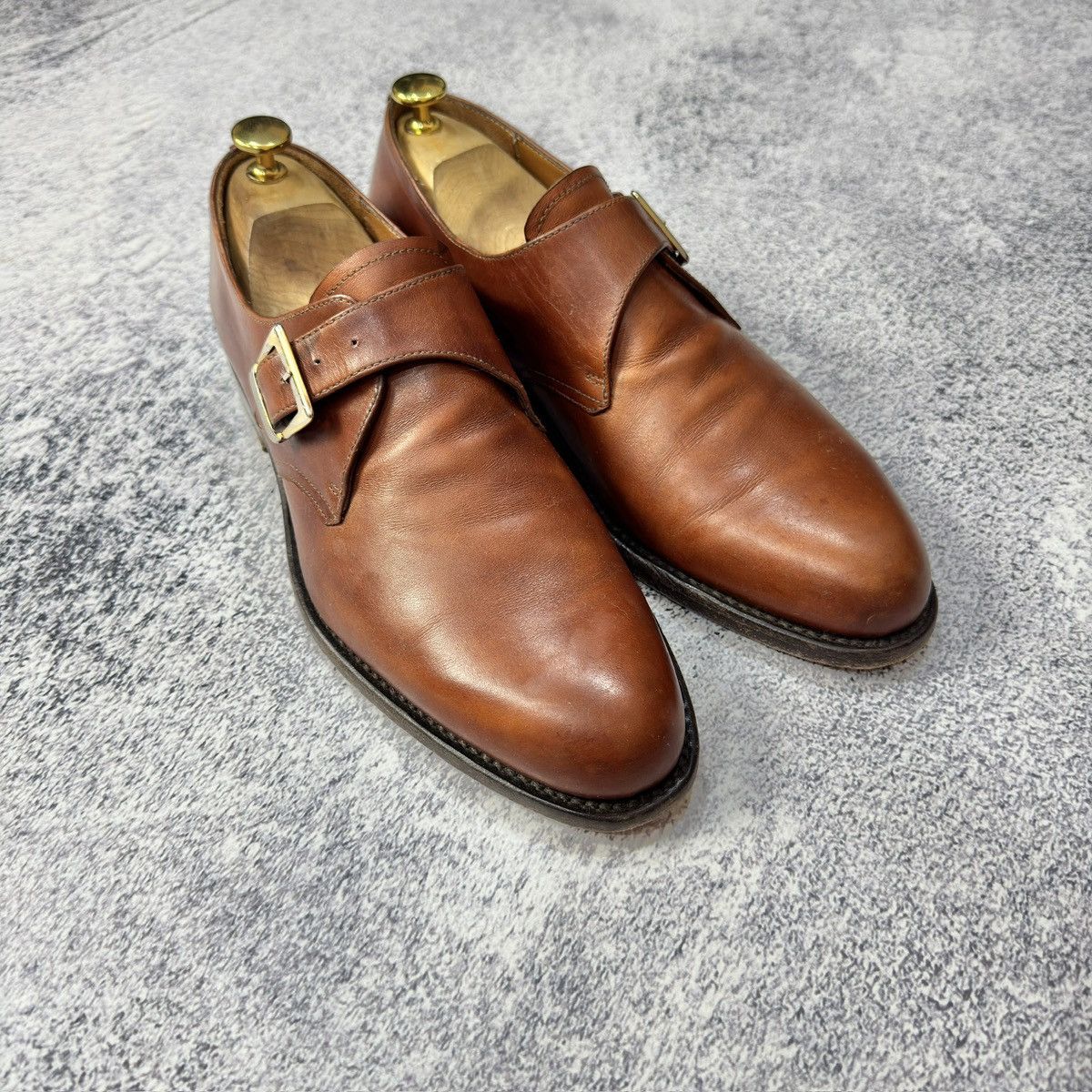 Bexley × Designer × Handmade Bexley Mens Buckle Shoes Monk Straps US9 UK8 Size US 9 / EU 42 - 3 Thumbnail