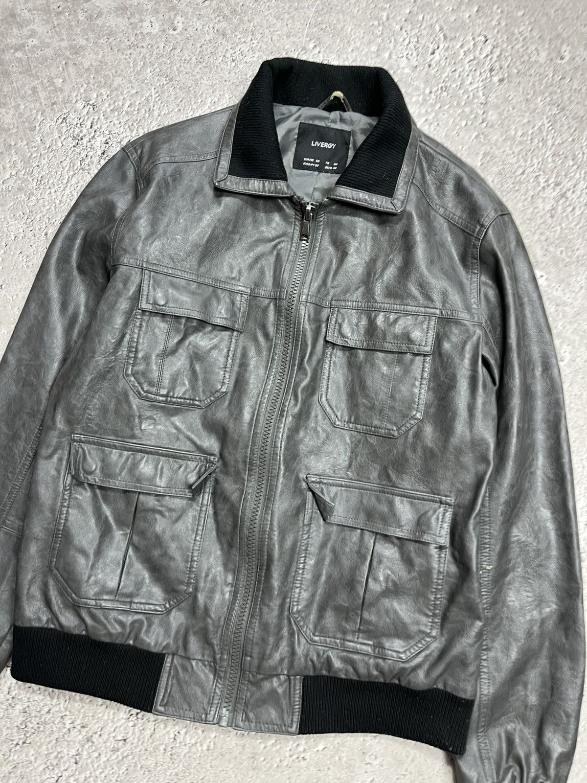 Other Livergy Faux Leather Bomber Jacket Mens Size 50 Black Flight Size US M / EU 48-50 / 2 - 3 Thumbnail