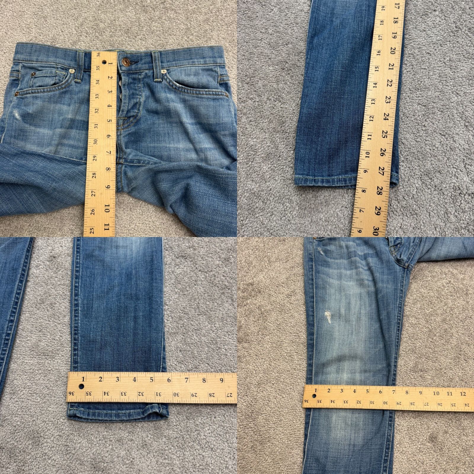 7 For All Mankind 7 For All Mankind Jeans Women 25 Slim Skinny Denim 5-Pocket Blue Button Fly Size 42" / US 20 - 10 Thumbnail