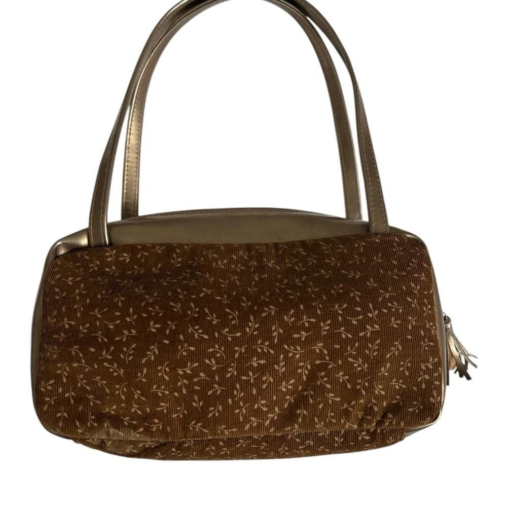 Designer Vintage Victoria's Secret Brown Corduroy Handbag Size ONE SIZE - 3 Thumbnail
