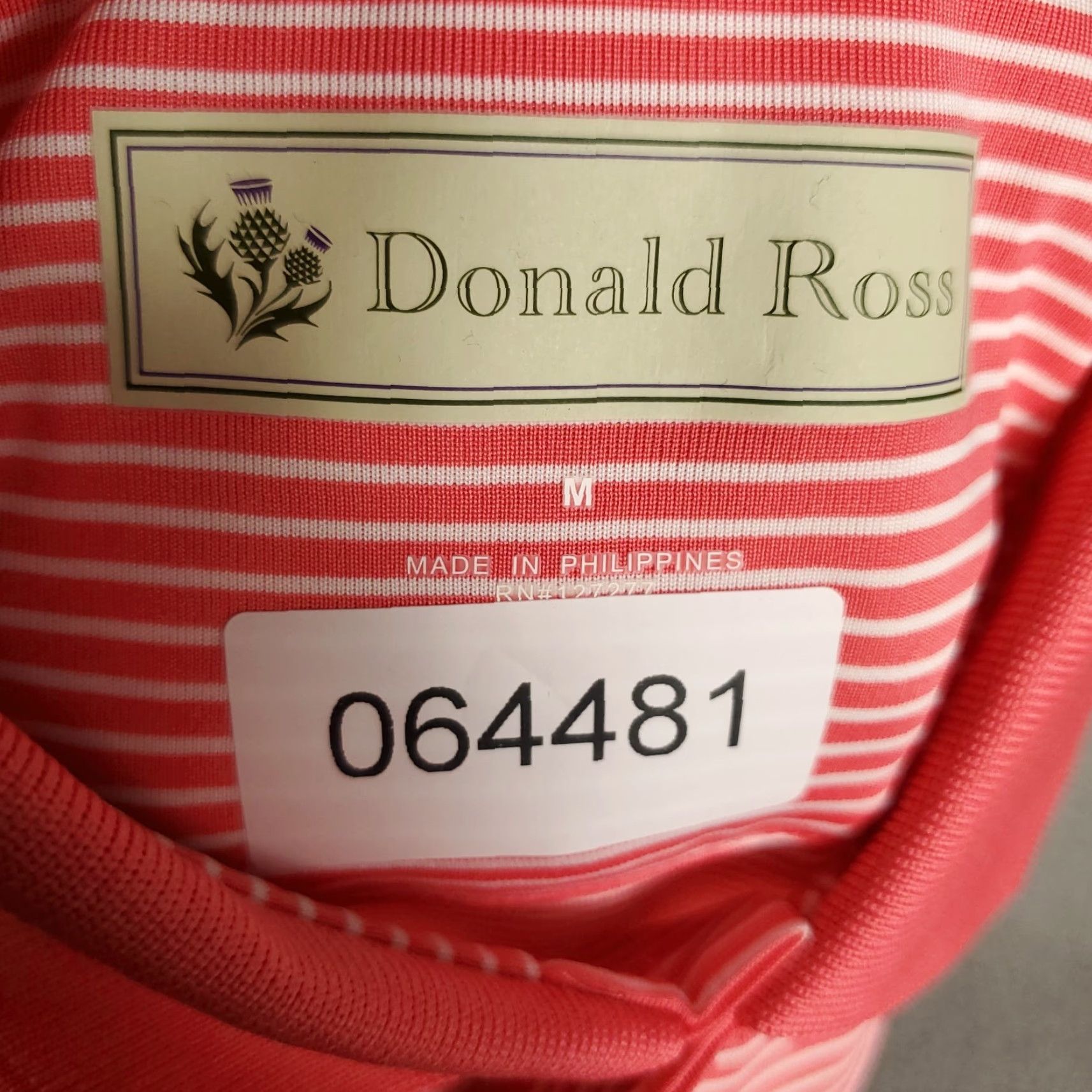 Vintage Donald Ross Polo Shirt Men Size M Pink Striped Short Sleeve Golf Casual Dinner Modern Preppy Mens Size US M / EU 48-50 / 2 - 7 Thumbnail