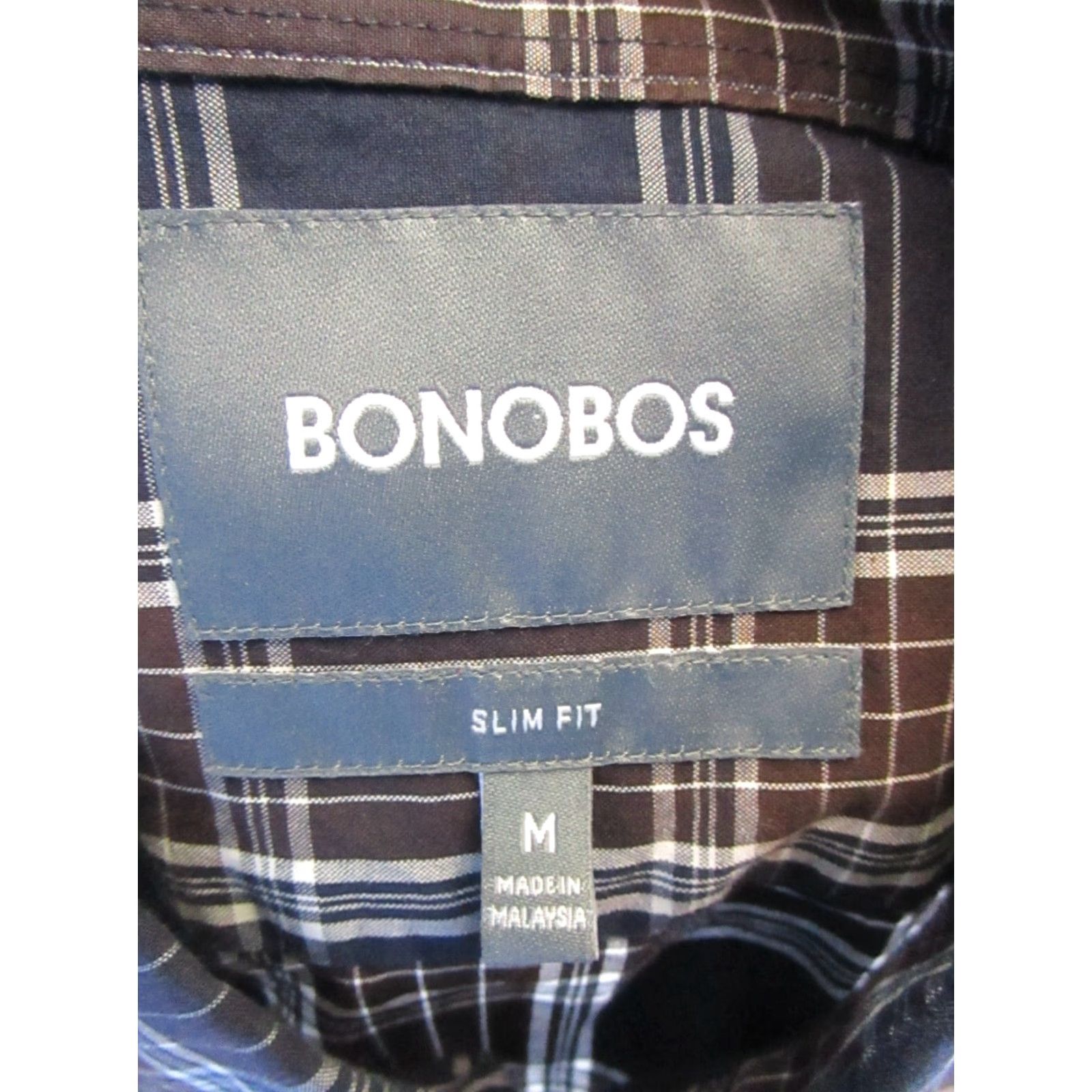 Bonobos Bonobos Shirt Mens Medium Brown Blue Button-Up Cotton Shirt Size US M / EU 48-50 / 2 - 3 Thumbnail