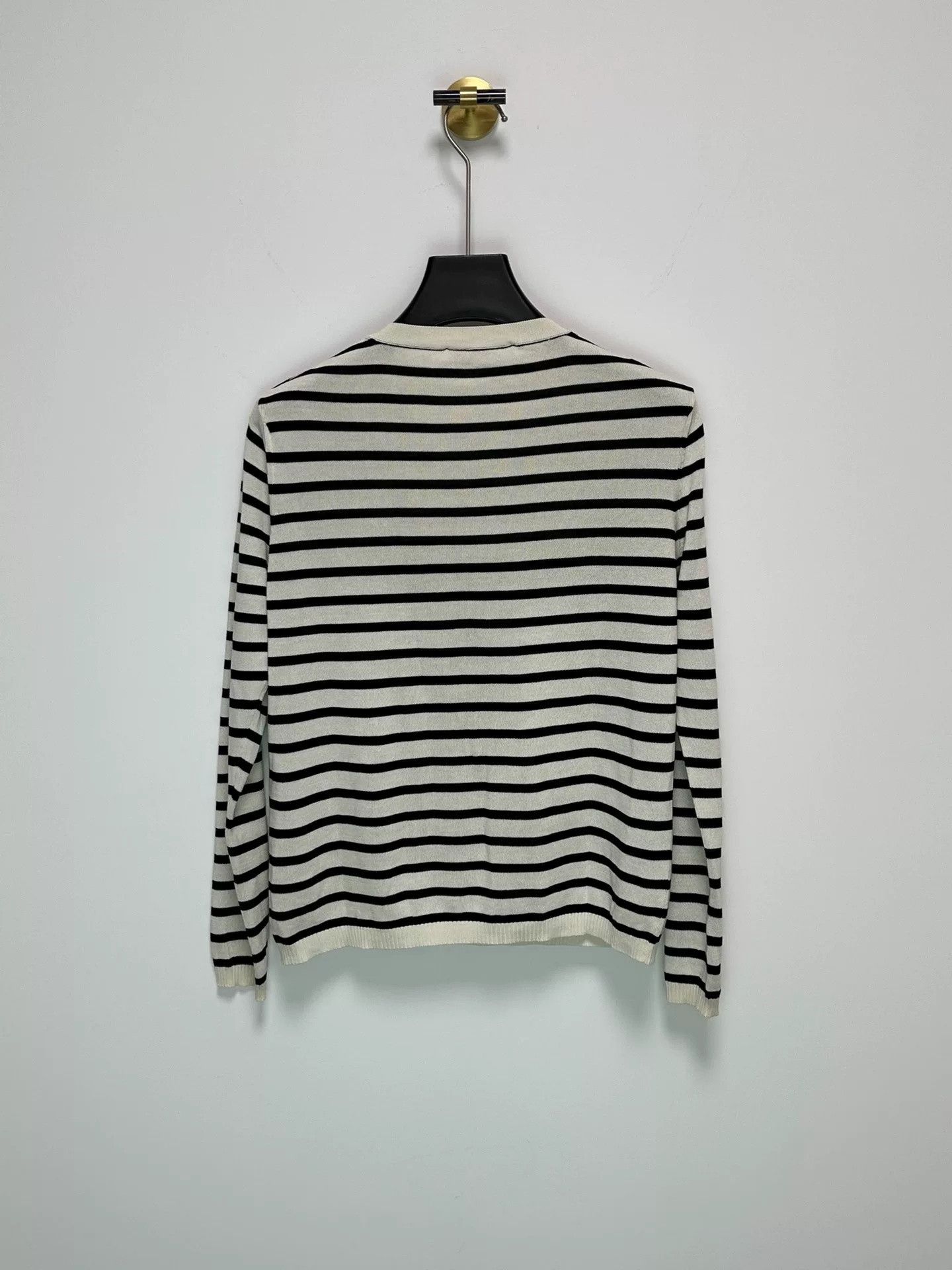 Dior Dior Black White Stripe Knit Longsleeve Size US S / EU 44-46 / 1 - 2 Thumbnail