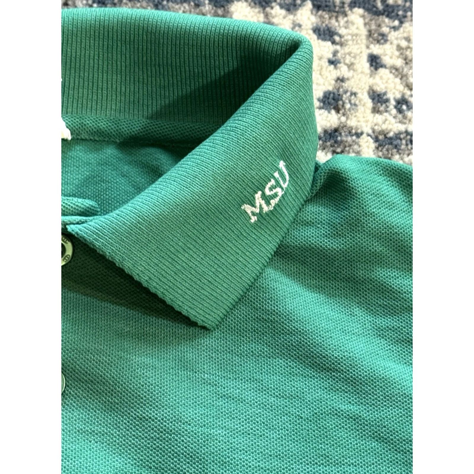Champion VINTAGE Champion 80s Polo Shirt L Green MSU Spartans Bogart’s Lounge Gentlemen’s Club Mens Size US L / EU 52-54 / 3 - 7 Thumbnail