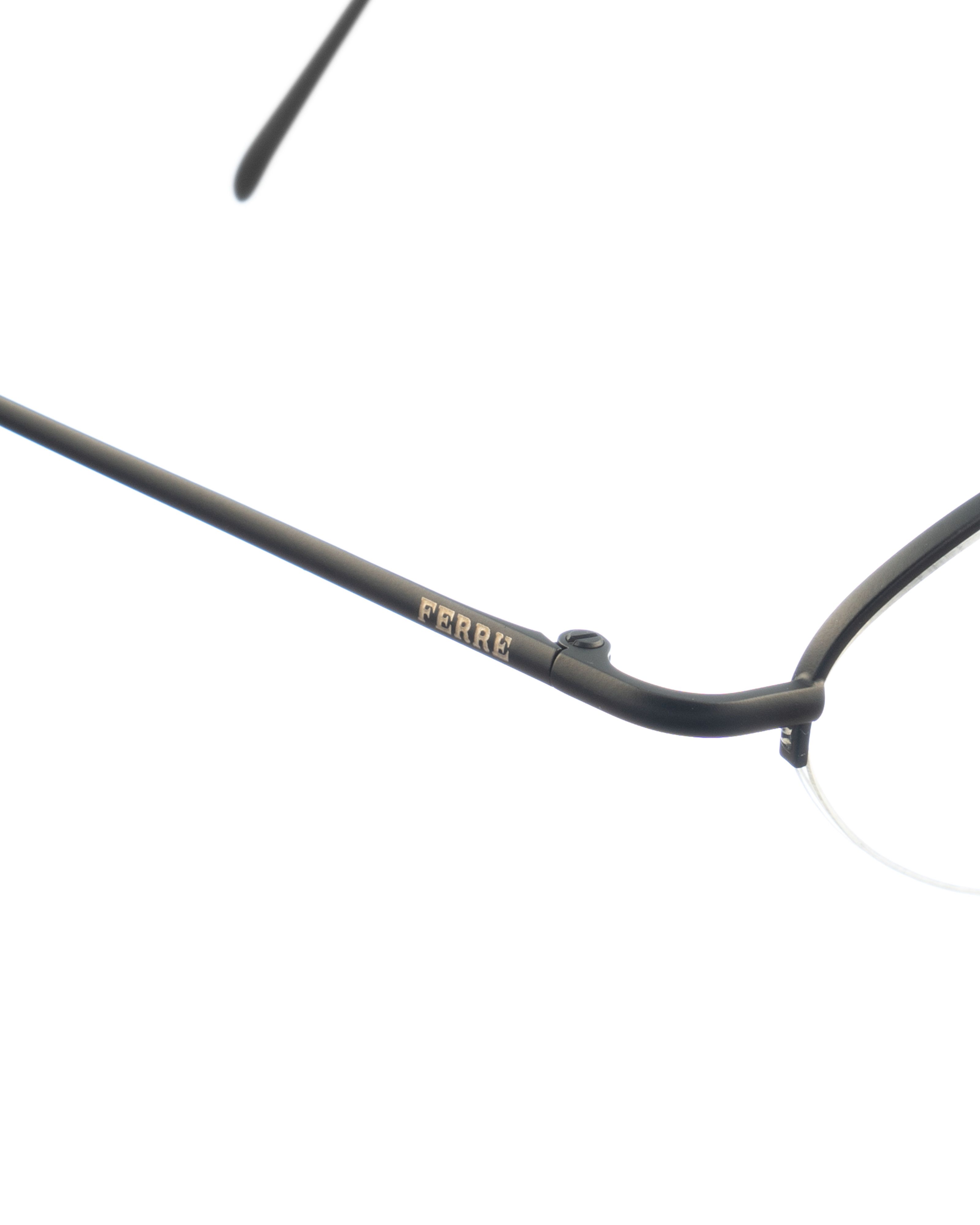 Gianfranco Ferre Gianfranco Ferre 00s Oval Black Halfrim Matte Glasses Size ONE SIZE - 3 Thumbnail
