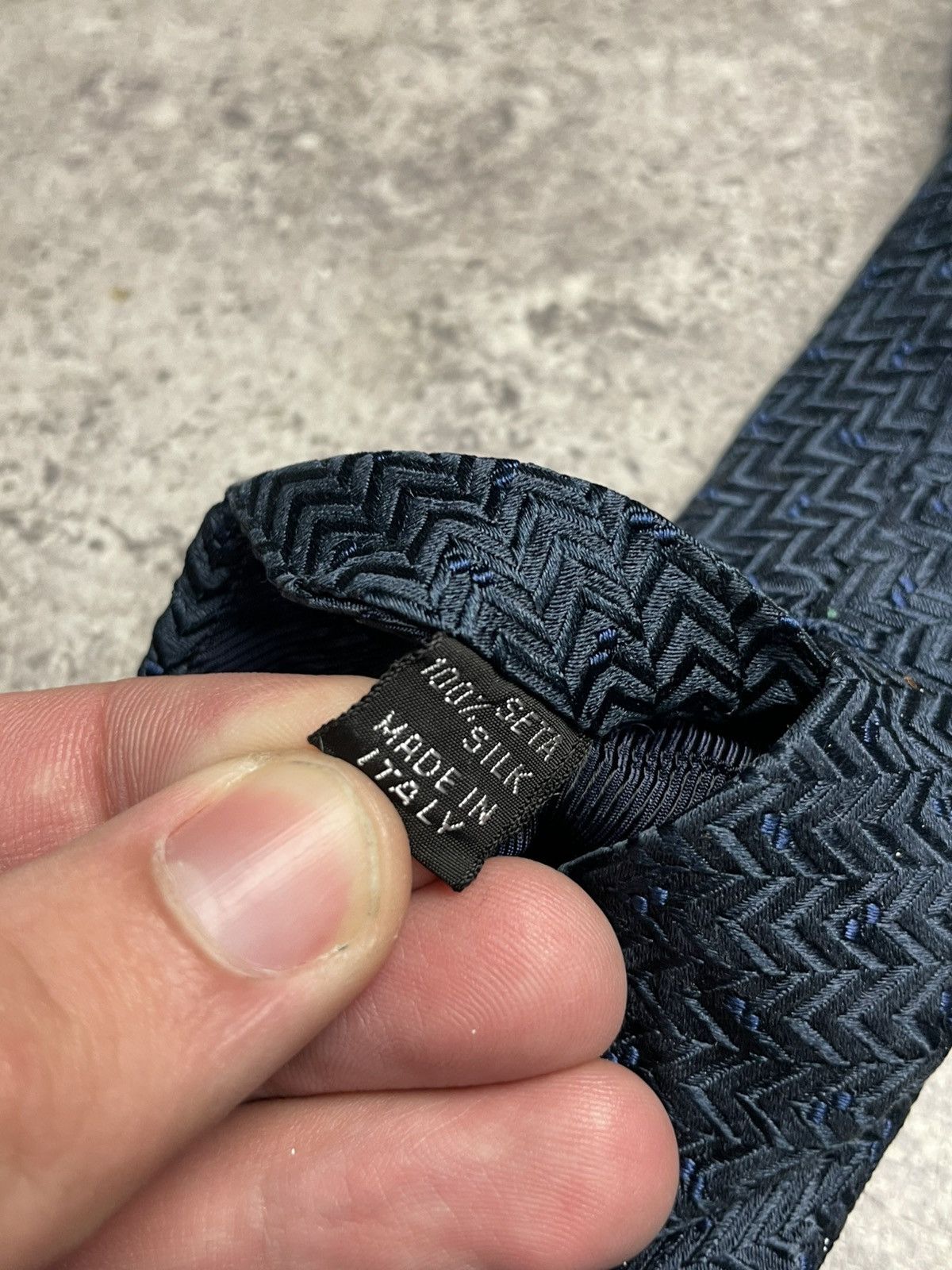 Kiton Kiton Napoli Navy Silk Tie Size ONE SIZE - 7 Thumbnail