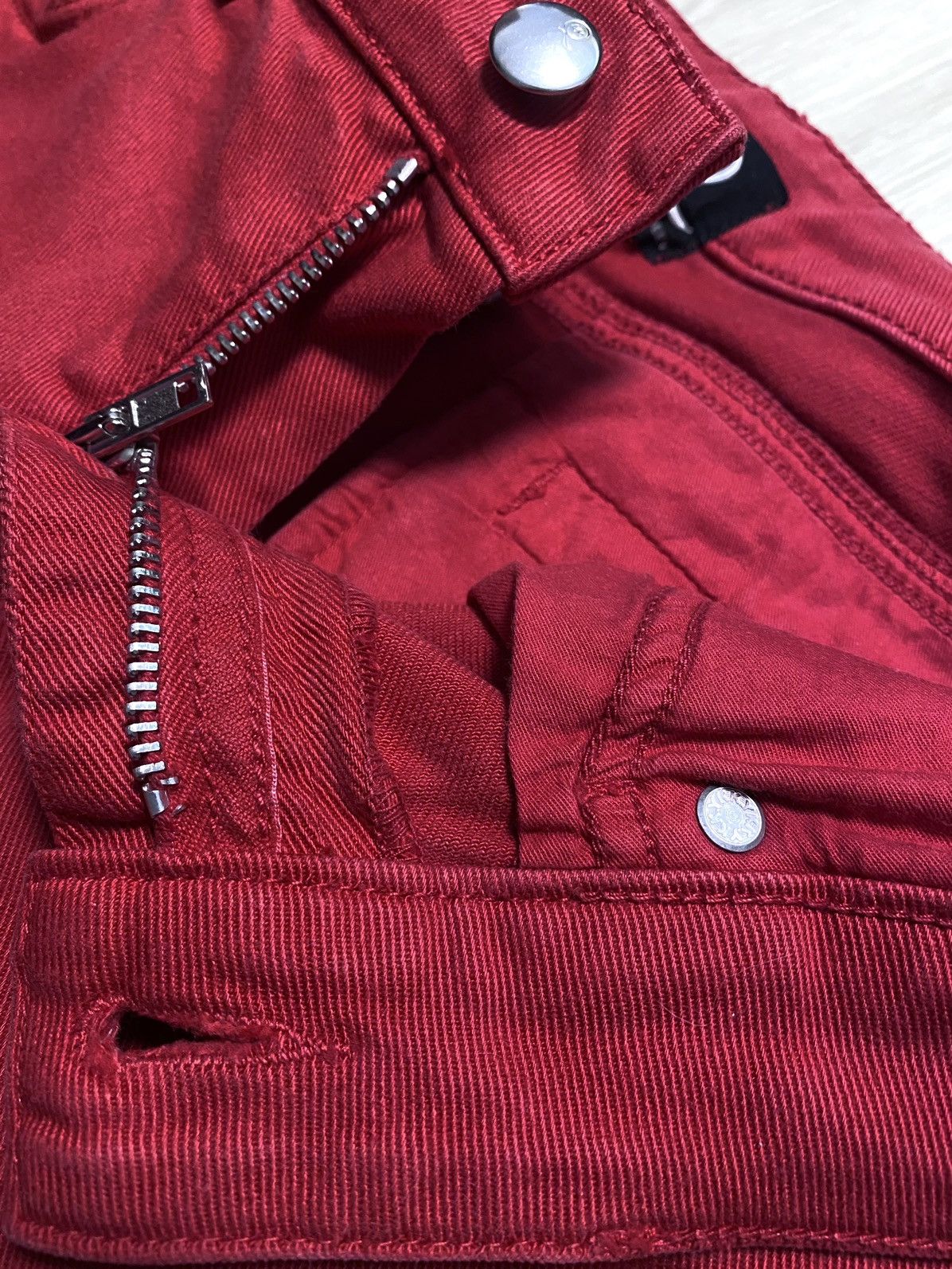 Alexander McQueen 2013 Alexander McQueen McQ Red Zip Slim Fit Jeans Denim Size 26" / US 2 / IT 38 - 15 Thumbnail