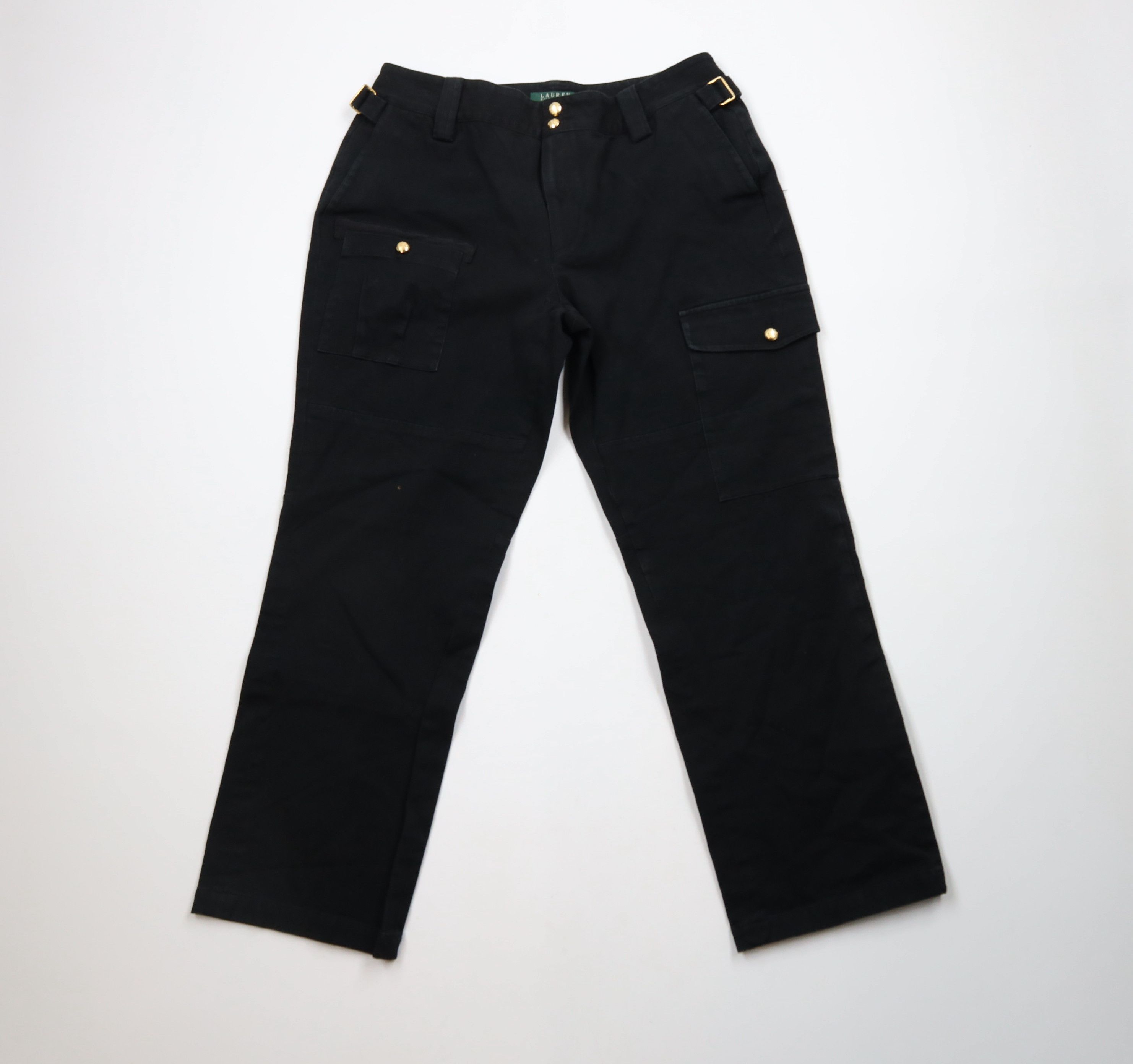 Ralph Lauren × Vintage Vintage 90s Ralph Lauren Side Buckle Stretch Cargo Pants Size 36" / US 14 / IT 50 - 1 Thumbnail