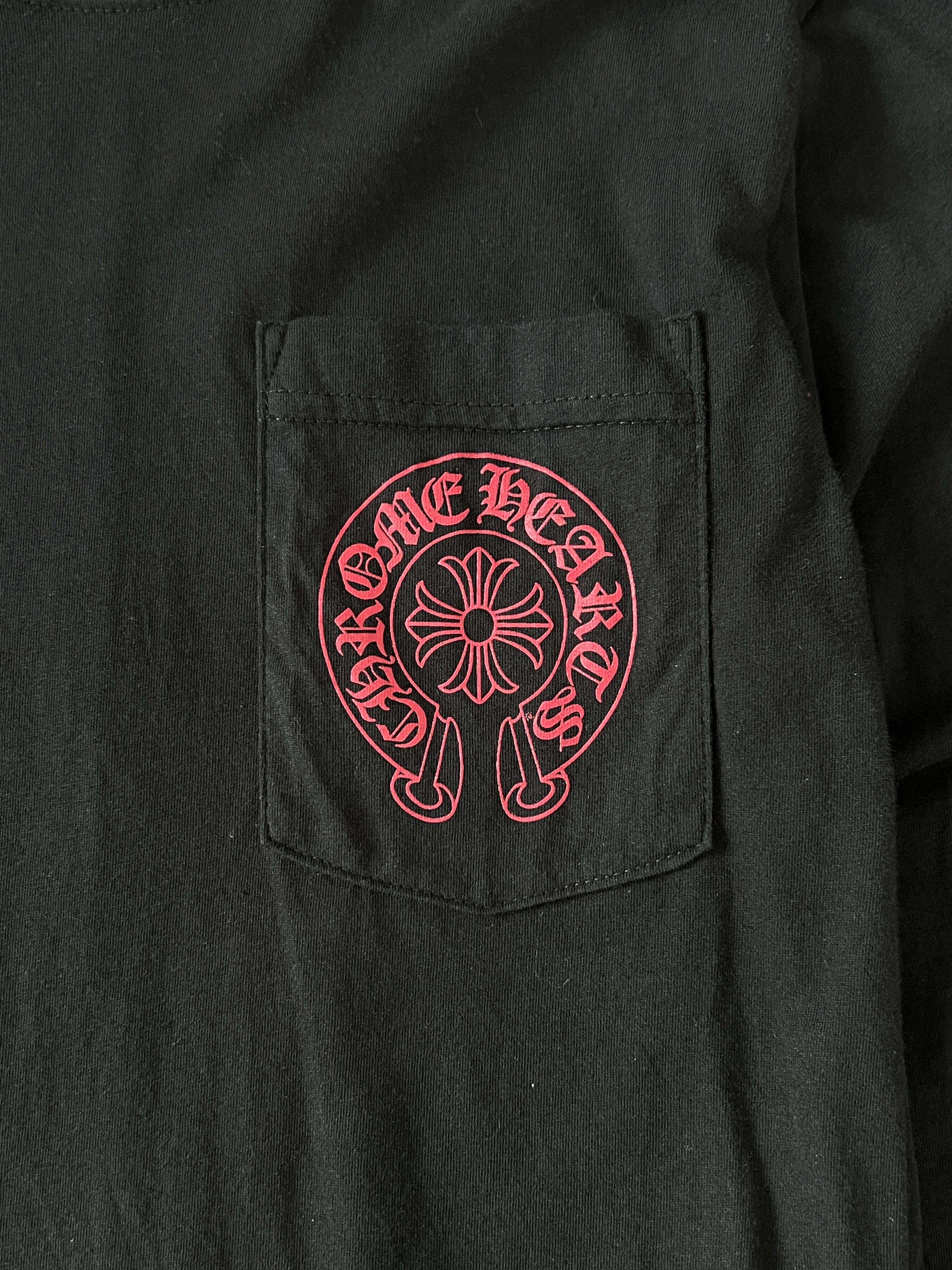 Chrome Hearts Chrome Hearts Staff L/S Pocket Tee Black Red Small Size US S / EU 44-46 / 1 - 4 Thumbnail