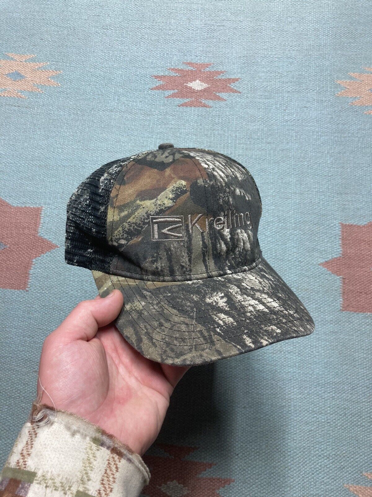 Mossy Oaks × Vintage VTG trucker hat camo break tree mossy oak kreiling roofing Size ONE SIZE - 1 Thumbnail