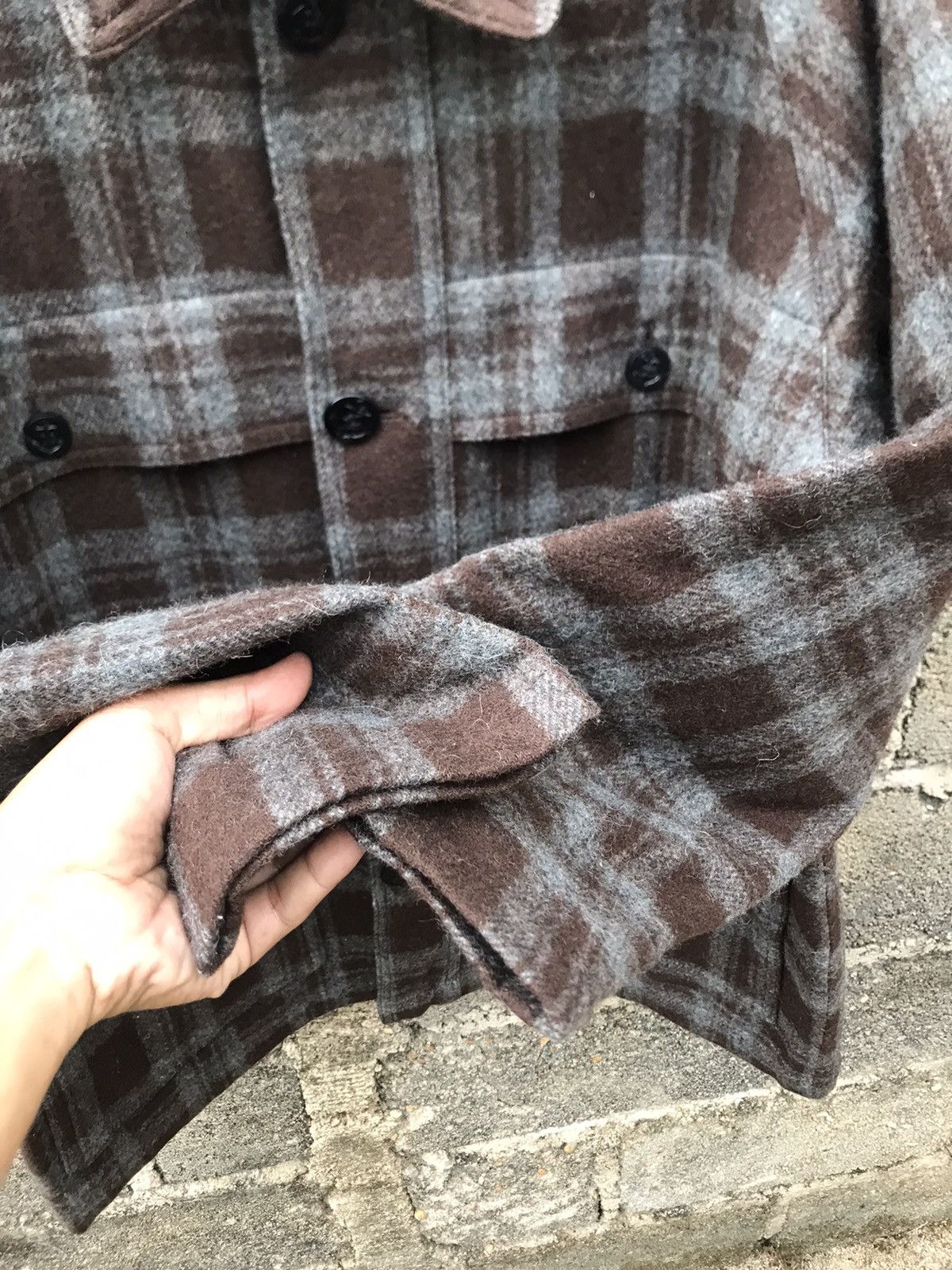 BARNS OUTFITTERS ⚡️Vintage Brown Flannel Wool Chore Barn Ranch Jacket Size US L / EU 52-54 / 3 - 7 Thumbnail