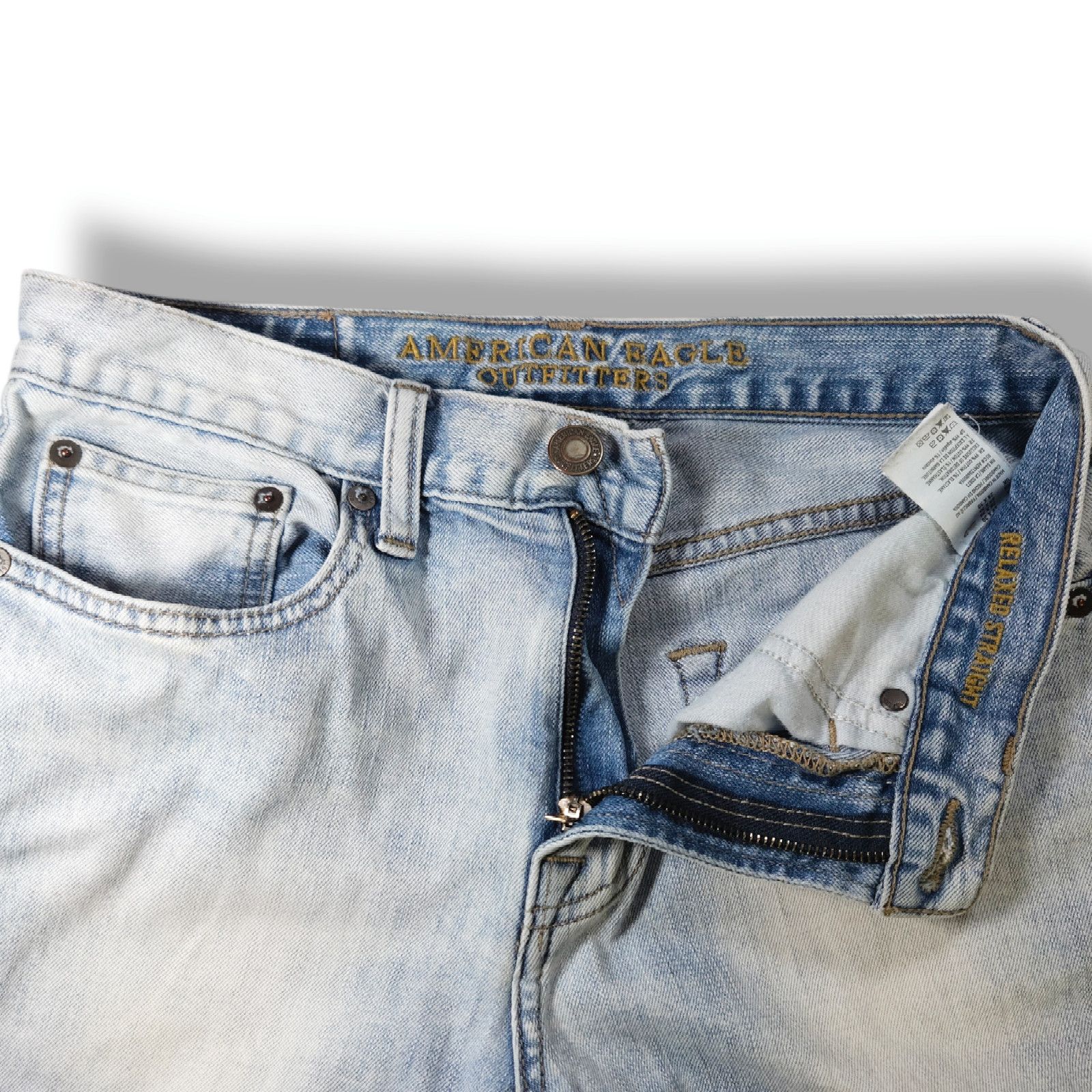 American Eagle Outfitters American Eagle Relaxed Straight Core Flex Denim Jeans 28x29 Size US 28 / EU 44 - 5 Thumbnail