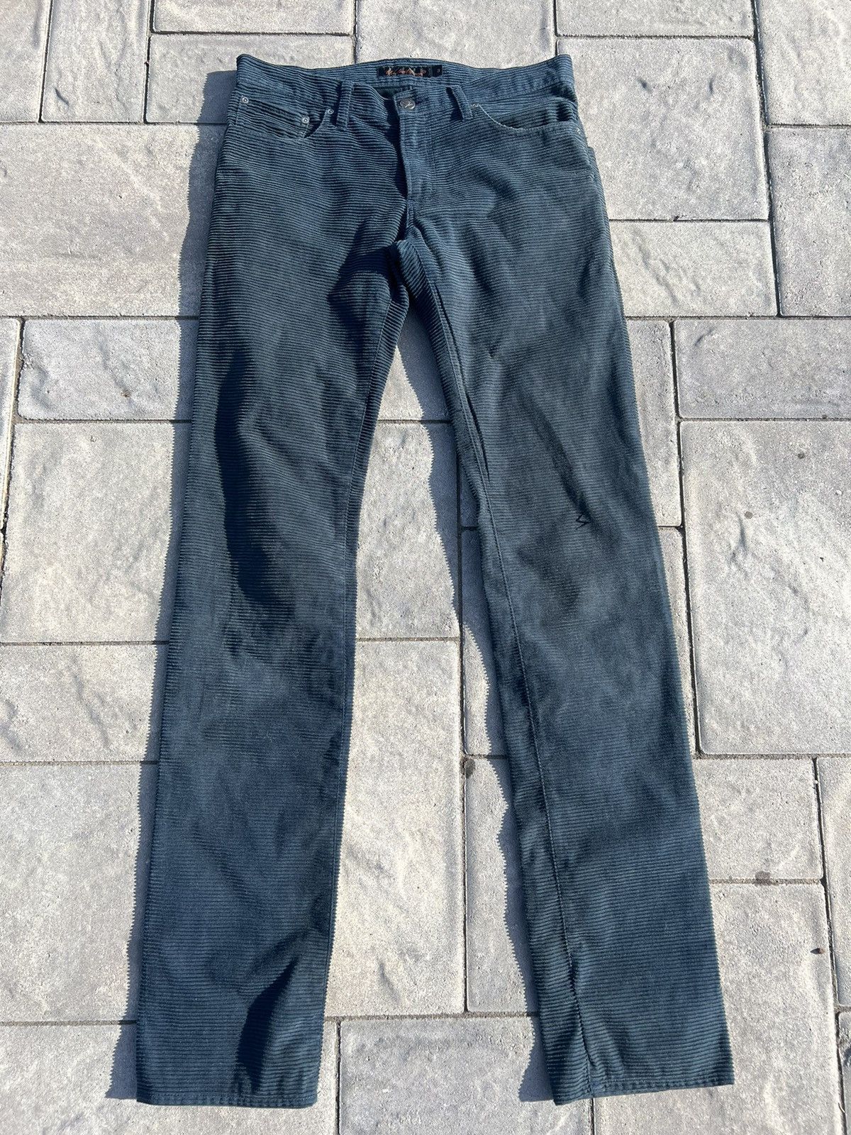 image of Aw05 Undercover “Arts & Crafts” Corduroy Pants in Dark Green, Men's (Size 30)