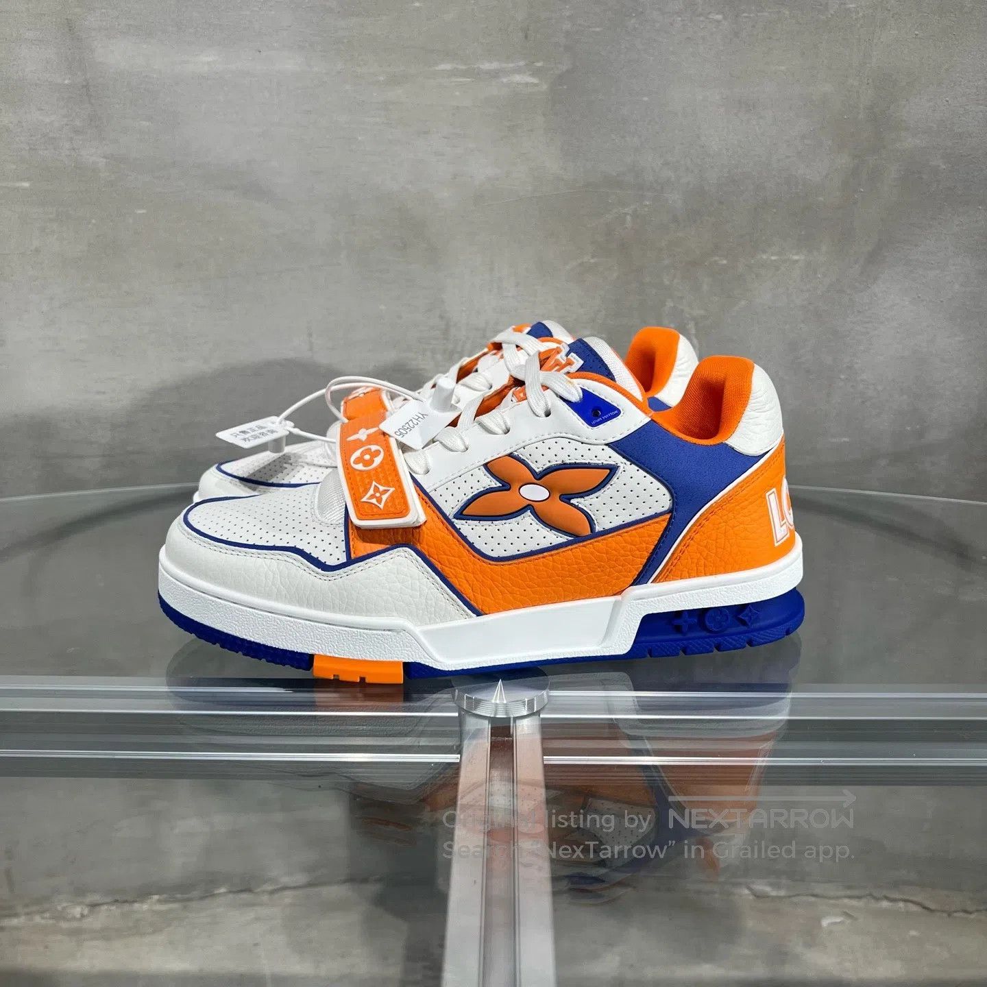Louis Vuitton Louis Vuitton Trainer Velcro White Orange shoes Size US 6 / EU 39 - 3 Thumbnail