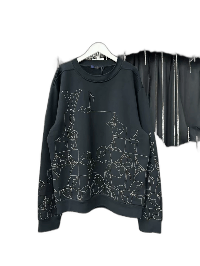 Louis Vuitton Louis Vuitton Embroidered Logo Sweatshirt Size US L / EU 52-54 / 3 - 1 Thumbnail