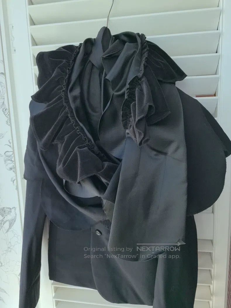 Comme des Garcons Comme Des Garcons Black Multi-Layer Ruffle Collar Jacket Size S / US 4 / IT 40 - 4 Thumbnail