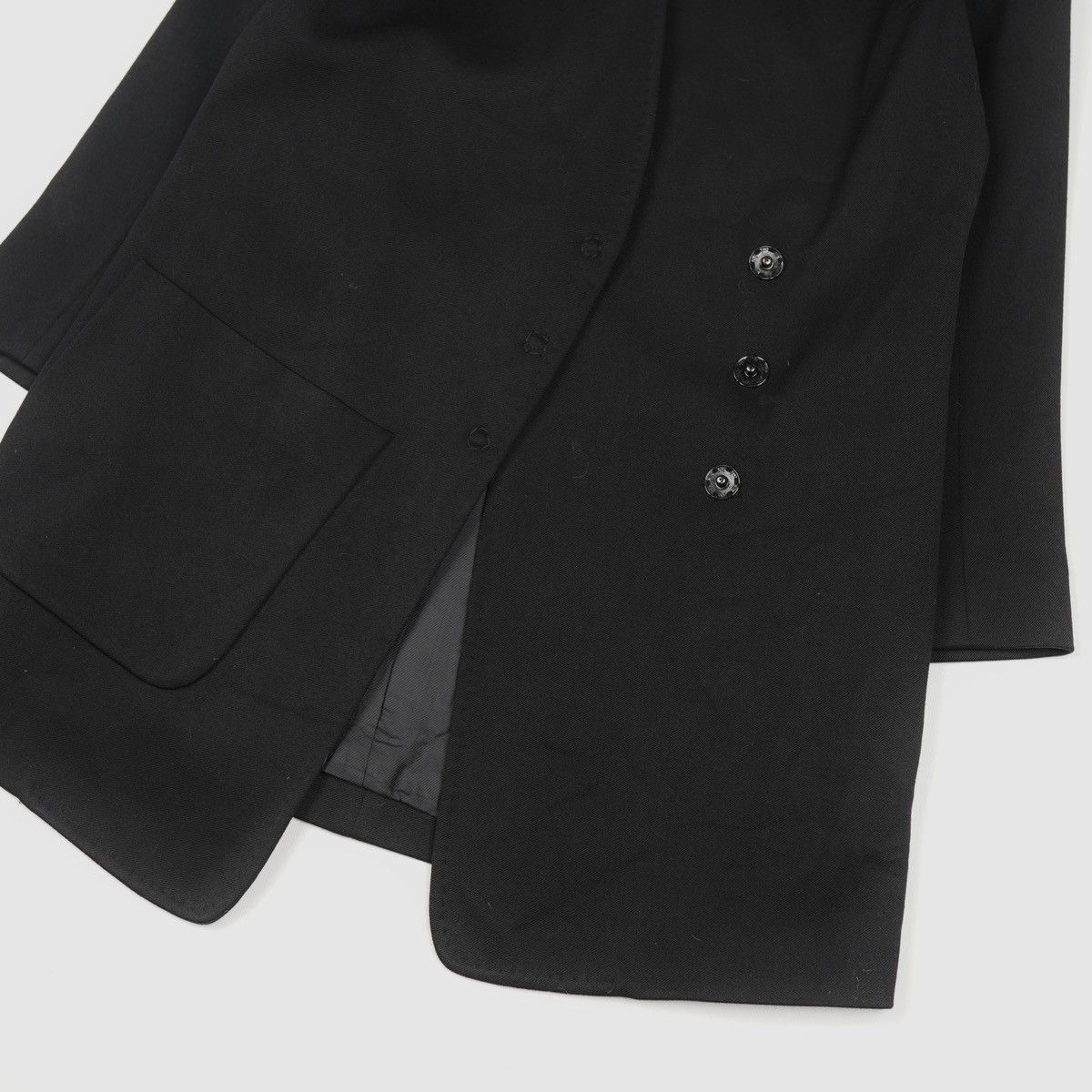 Ann Demeulemeester Ann Demeulemeester Wool Black Coat Jacket Kimono Vintage Size S / US 4 / IT 40 - 17 Thumbnail