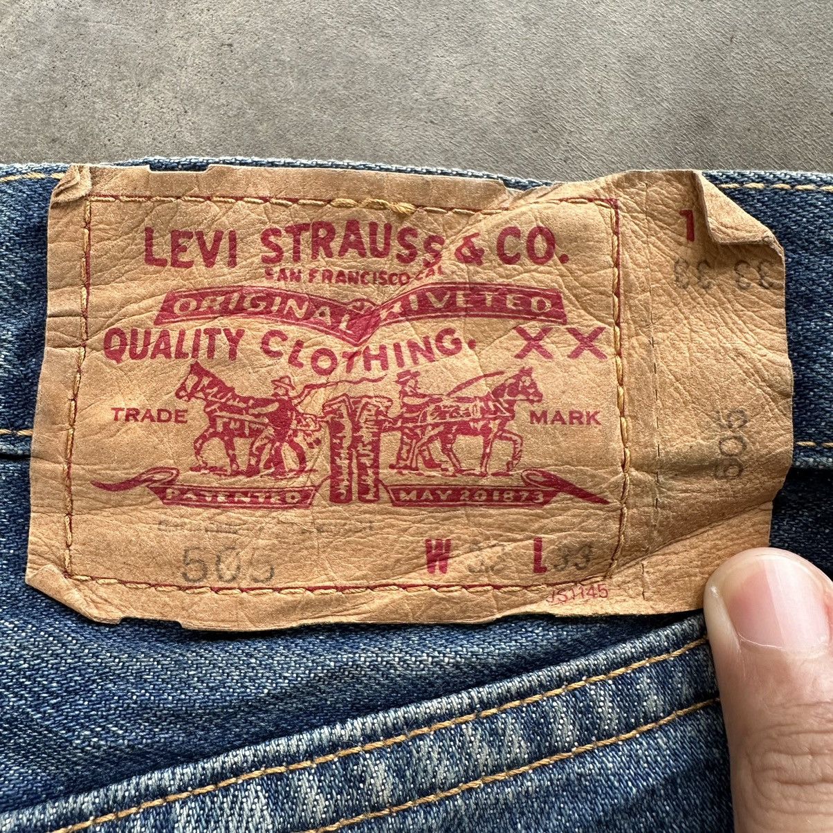 Levi's Vintage Levi’s 505 Distressed Rusty Faded Denim Jean Pant Size US 34 / EU 50 - 13 Thumbnail