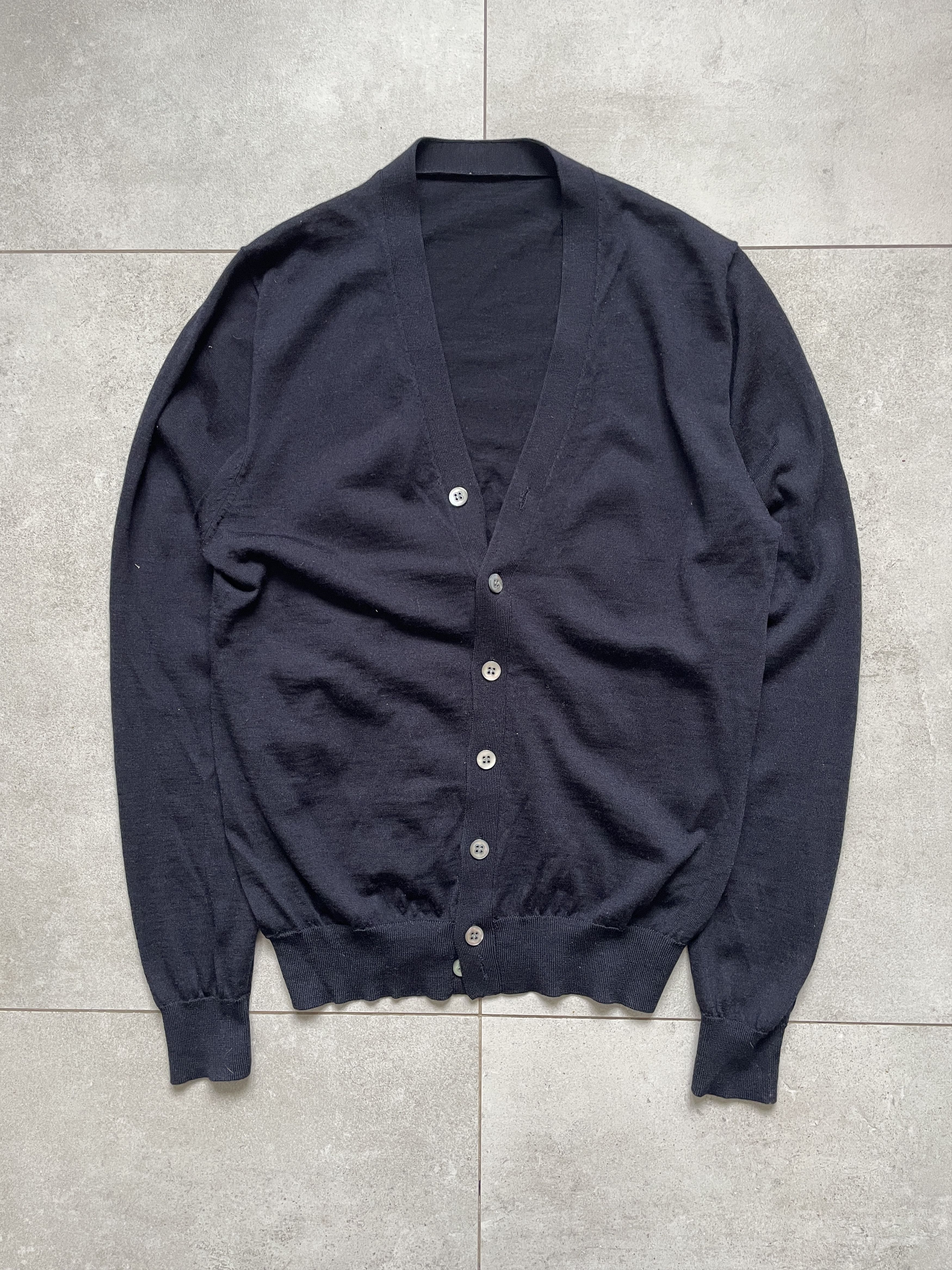 Suitsupply SUITSUPPLY NAVY MERINO WOOL CARDIGAN OLD MONEY Size US S / EU 44-46 / 1 - 1 Thumbnail