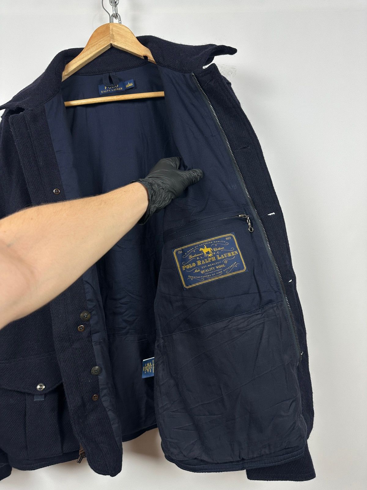 Polo Ralph Lauren Polo Ralph Lauren Wool/Alpaca Navy Blue Military Jacket Size US L / EU 52-54 / 3 - 22 Thumbnail