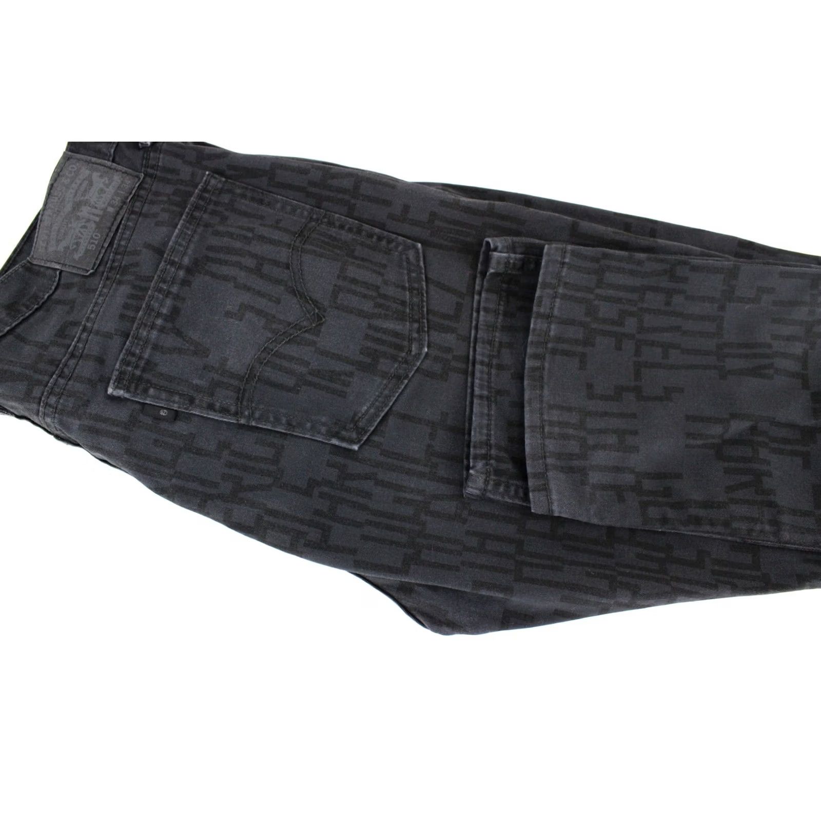Levi's Levi's 510 Jeans Men's Slim Fit Patterned Denim Pants W34/L34 Black Zip Size US 34 / EU 50 - 5 Thumbnail