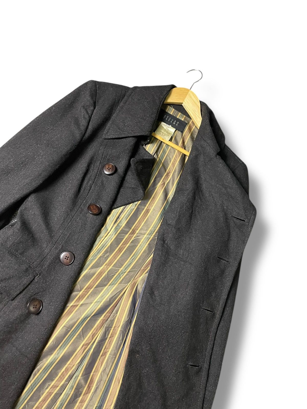 Designer × Japanese Brand × Vintage ATSURO TAYAMA Double Breasted Long Coat (133) Size US XXS / EU 40 - 5 Thumbnail
