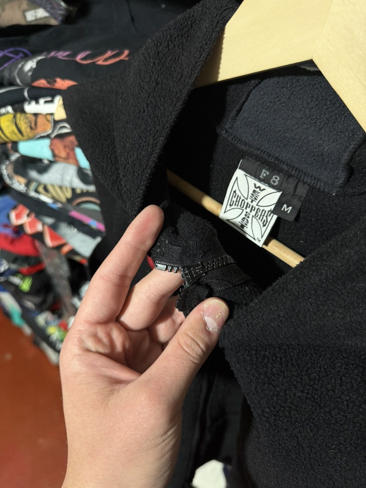 West Coast Choppers Vintage 90’s West Coast Choppers Flame Hooded Vest Y2K Hype Size US M / EU 48-50 / 2 - 6 Thumbnail