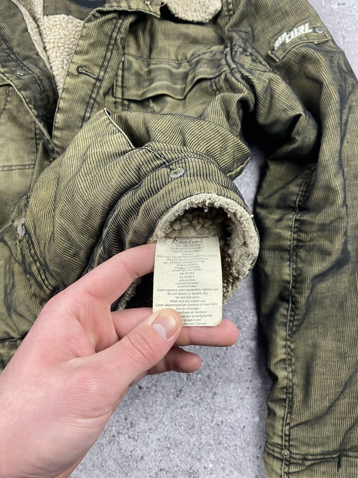 Billabong × Vintage Very Rare❗️Rip curl 90s Vintage Corduroy Sherpa Jacket Size US M / EU 48-50 / 2 - 6 Thumbnail
