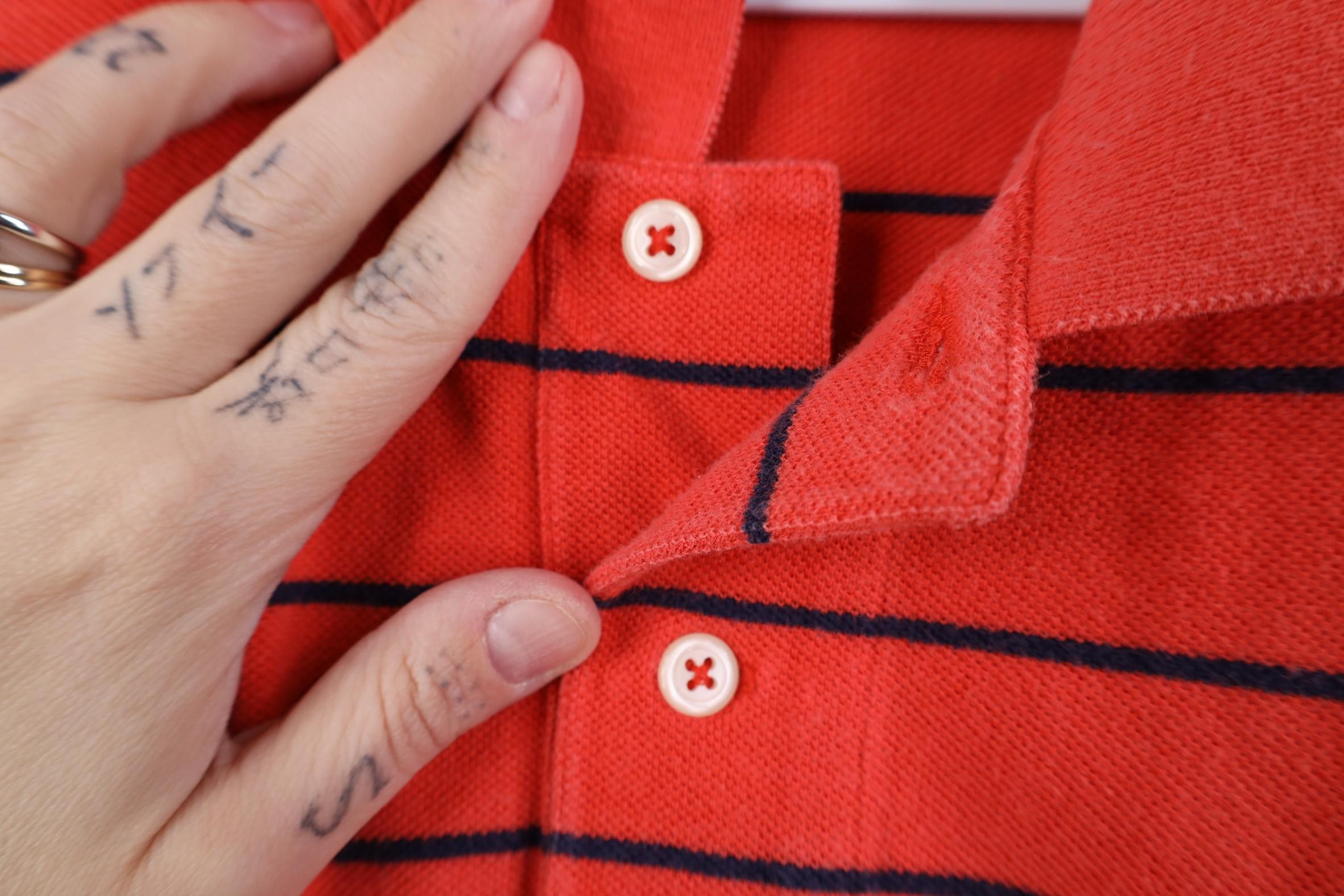 Polo Ralph Lauren Vintage 90s Ralph Lauren Striped Knit Golf Polo Shirt Cotton Size US L / EU 52-54 / 3 - 6 Thumbnail
