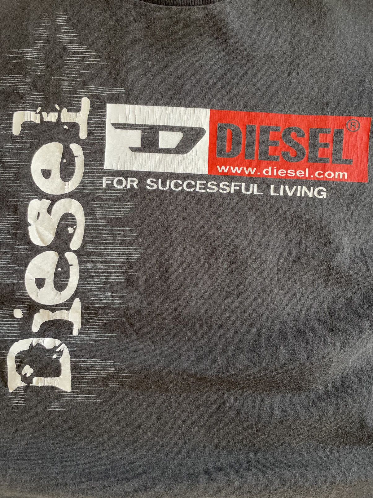 Diesel × Vintage Vintage Y2K Diesel T Shirt Big Logo Size US L / EU 52-54 / 3 - 6 Thumbnail