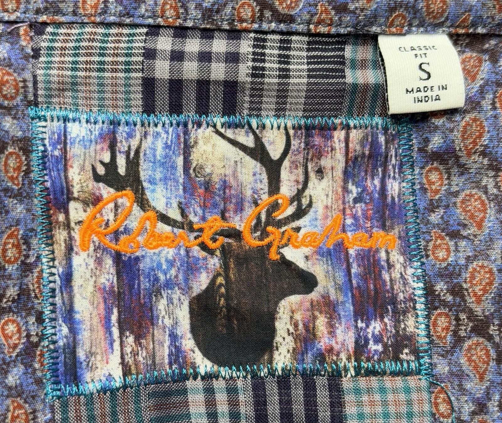 Robert Graham Robert Graham Shirt Mens S Classic Fit Embroidered Patchwork Size US S / EU 44-46 / 1 - 2 Thumbnail