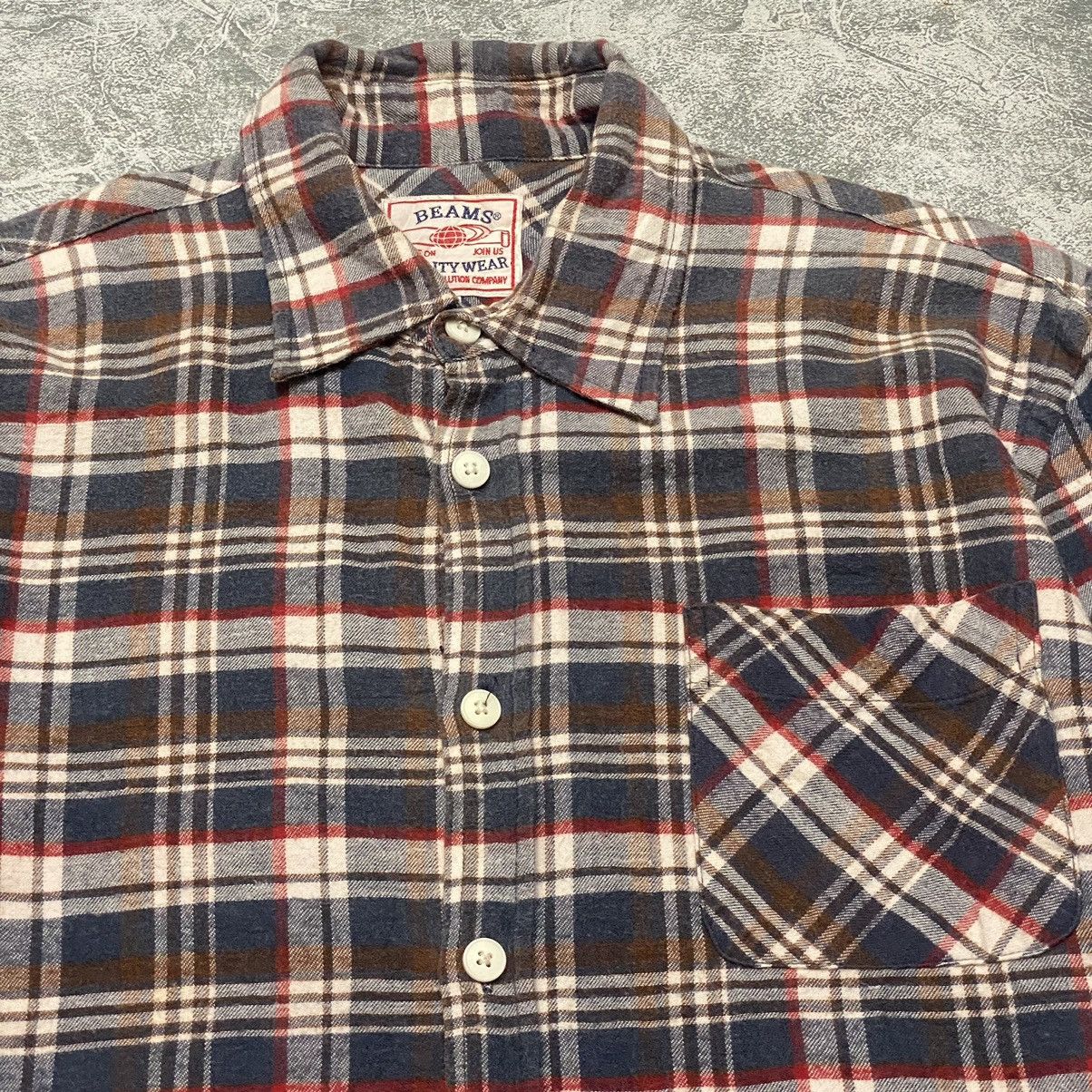 Beams Japan × Japanese Brand Vintage Beams Japan Flannel Size US M / EU 48-50 / 2 - 2 Thumbnail