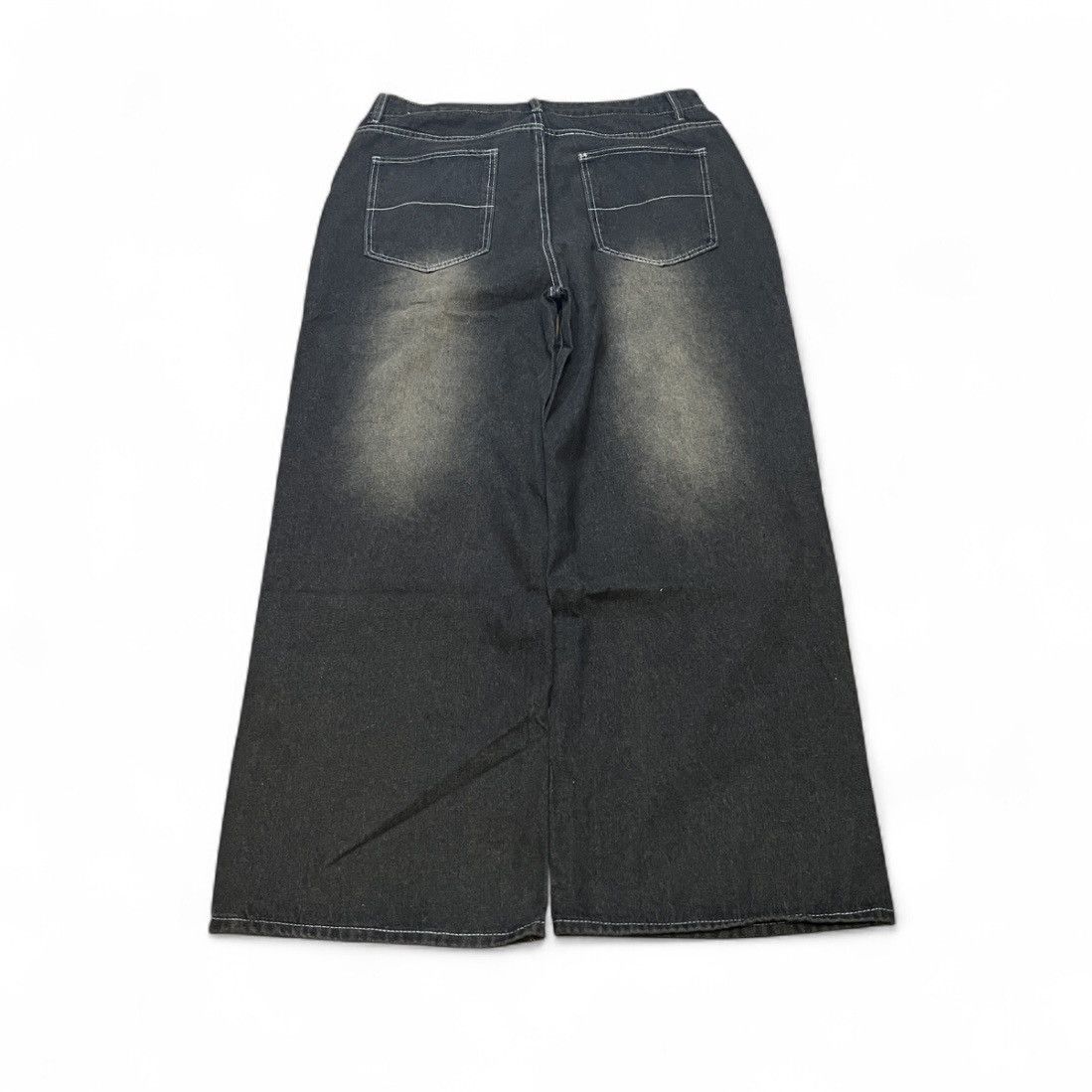 Other Oversize Baggy Grey Denim Jeans Pants Hip Hop Wide Leg Size US 34 / EU 50 - 2 Thumbnail